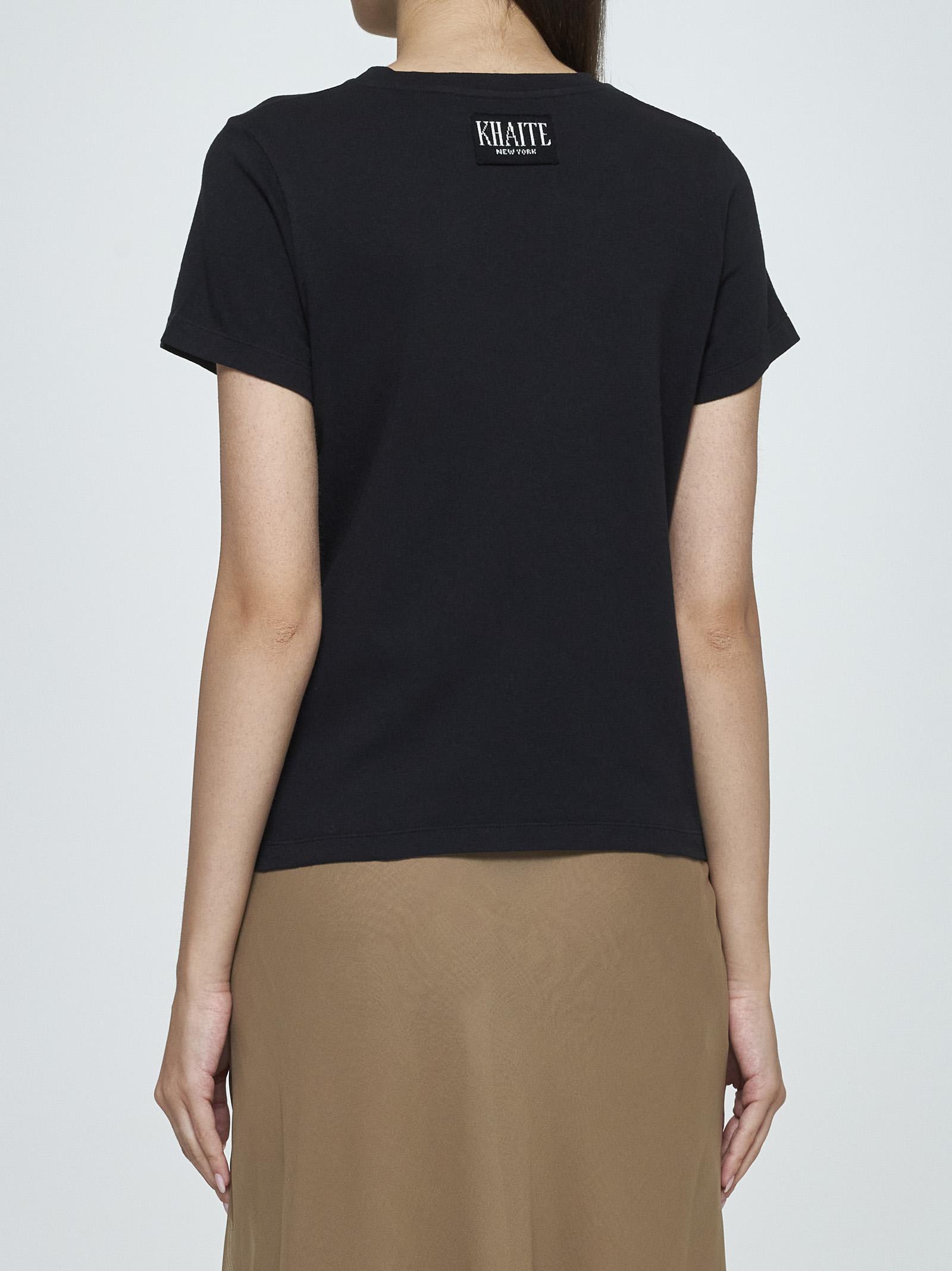 Shop Khaite Samson Cotton T-shirt In Black