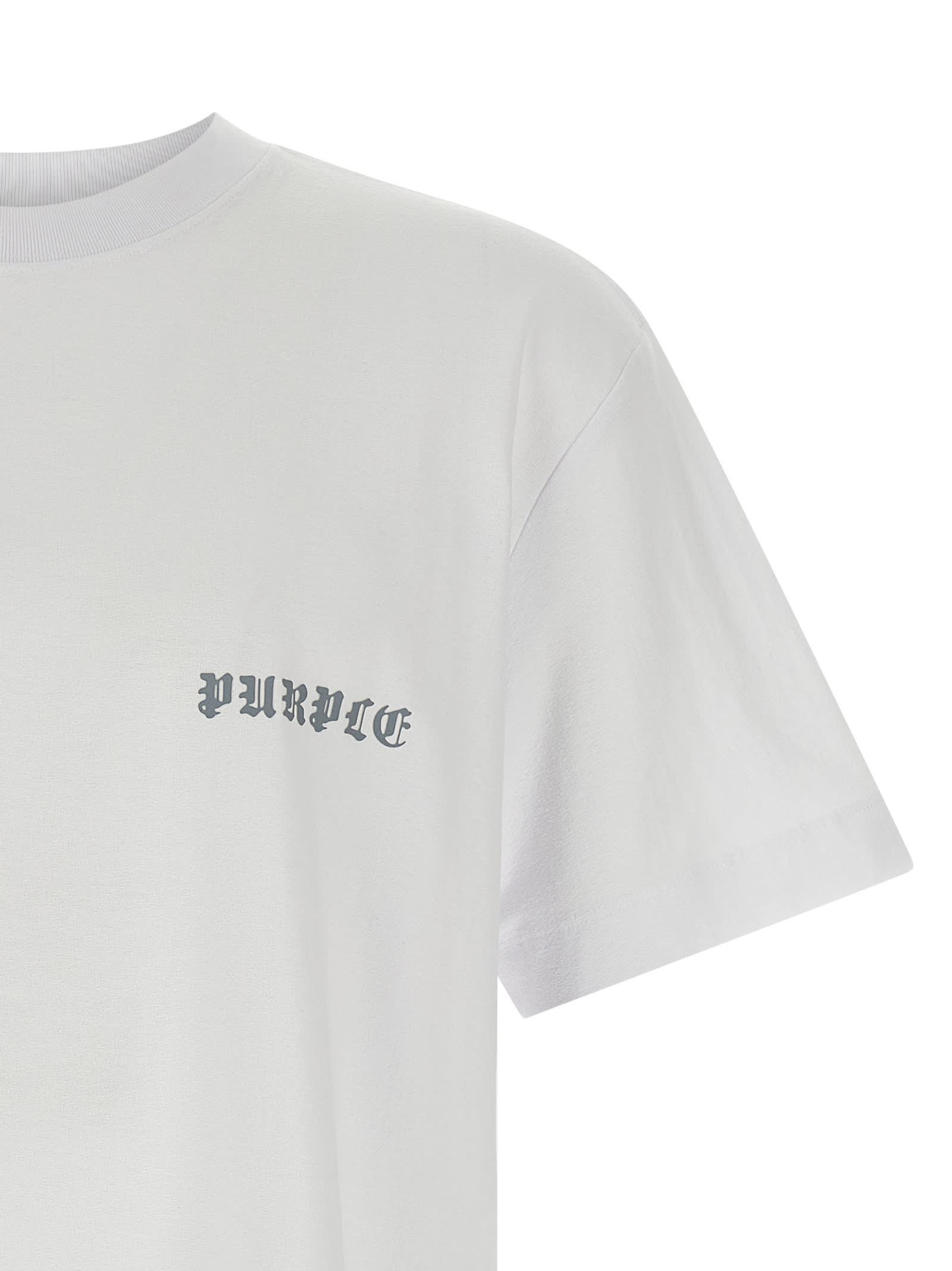 Purple Brand Printed T-shirt In White
