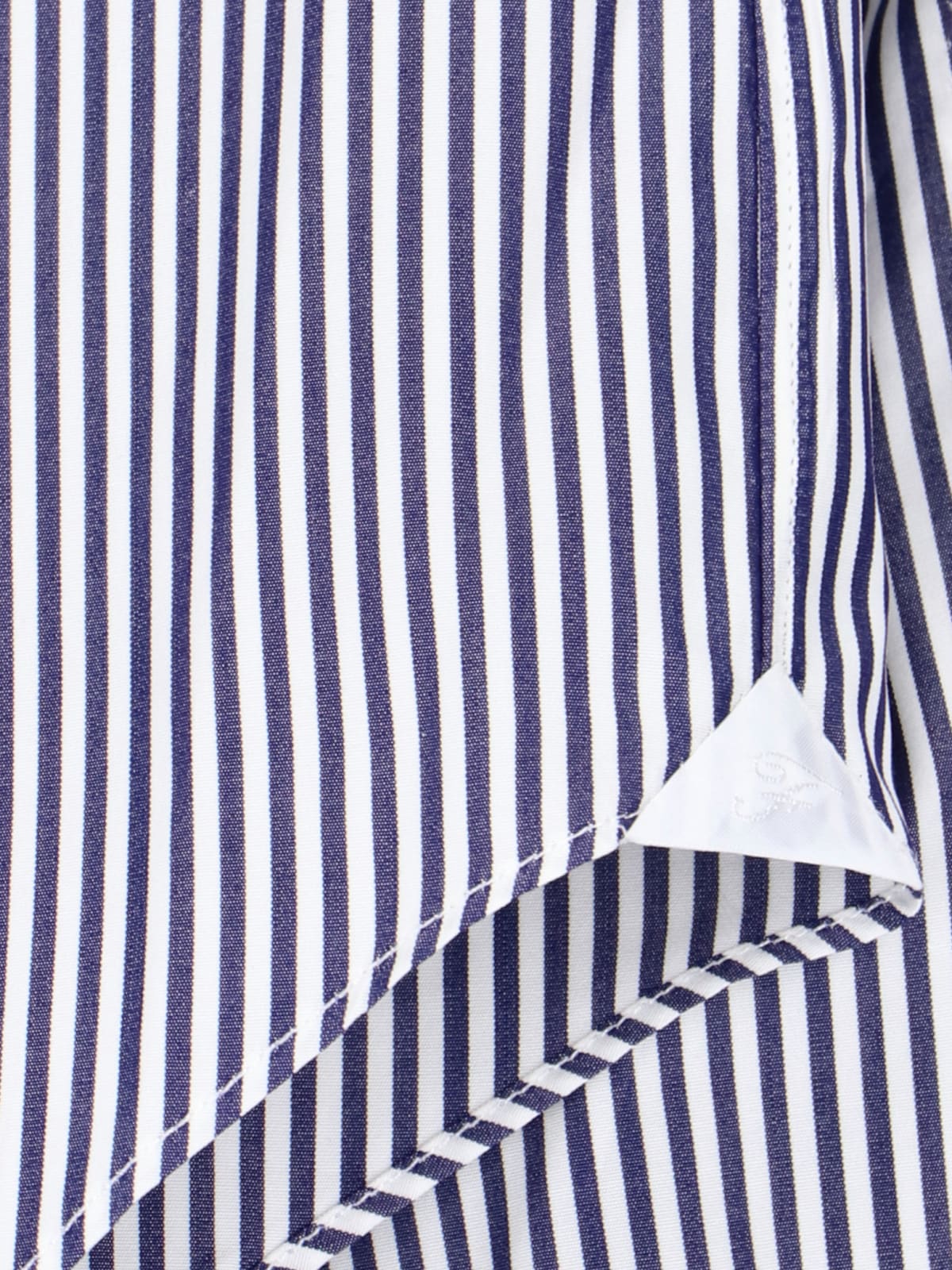 Shop Finamore Striped Shirt In Blue