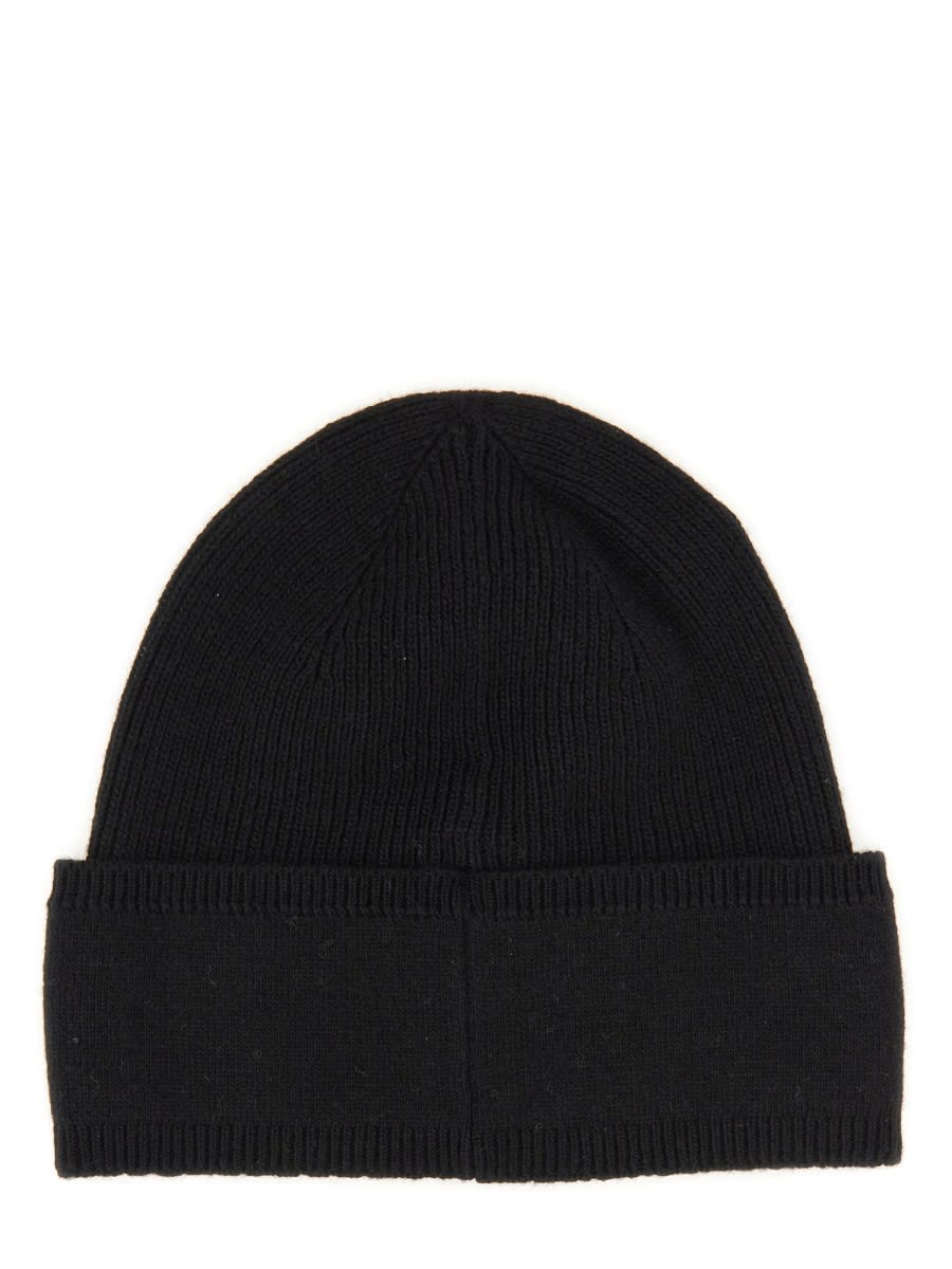 Shop Hugo Boss Beanie Hat With Logo In Black