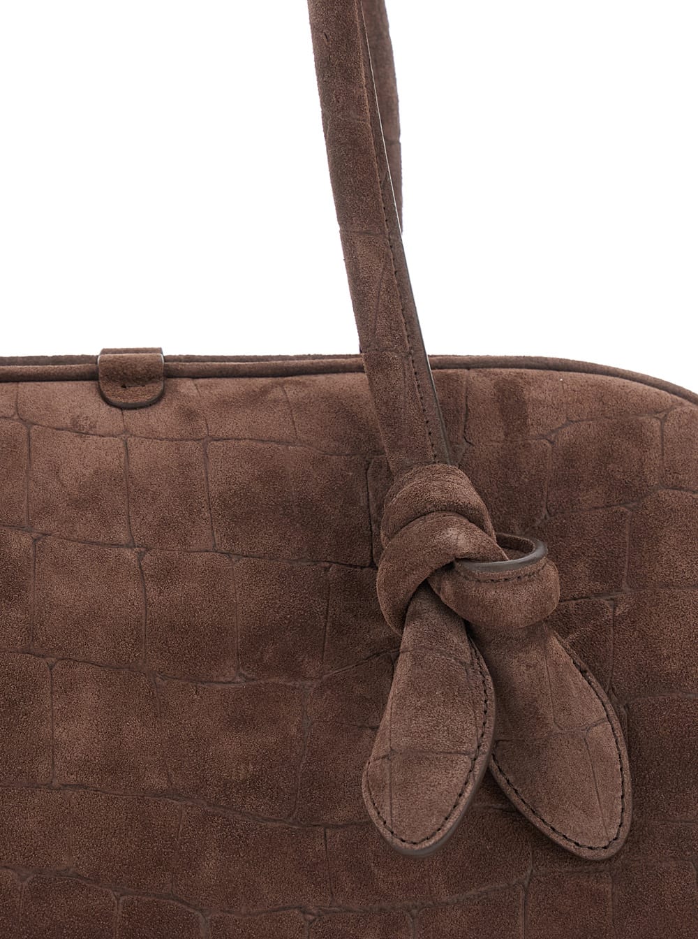Jacquemus Womens Dark Brown Le Turismo Embossed Leather-suede Shoulder Bag In Brown