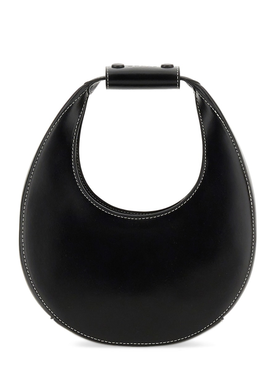 Shop Staud Moon Mini Bag In Black