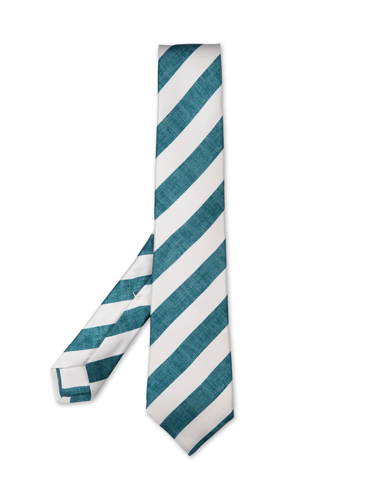 White Tie With Blue Stripes