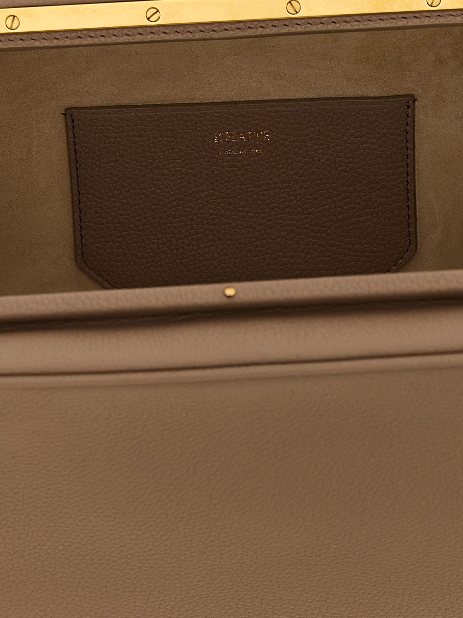 Khaite Hammered Embossed Cate Handbag In Brown
