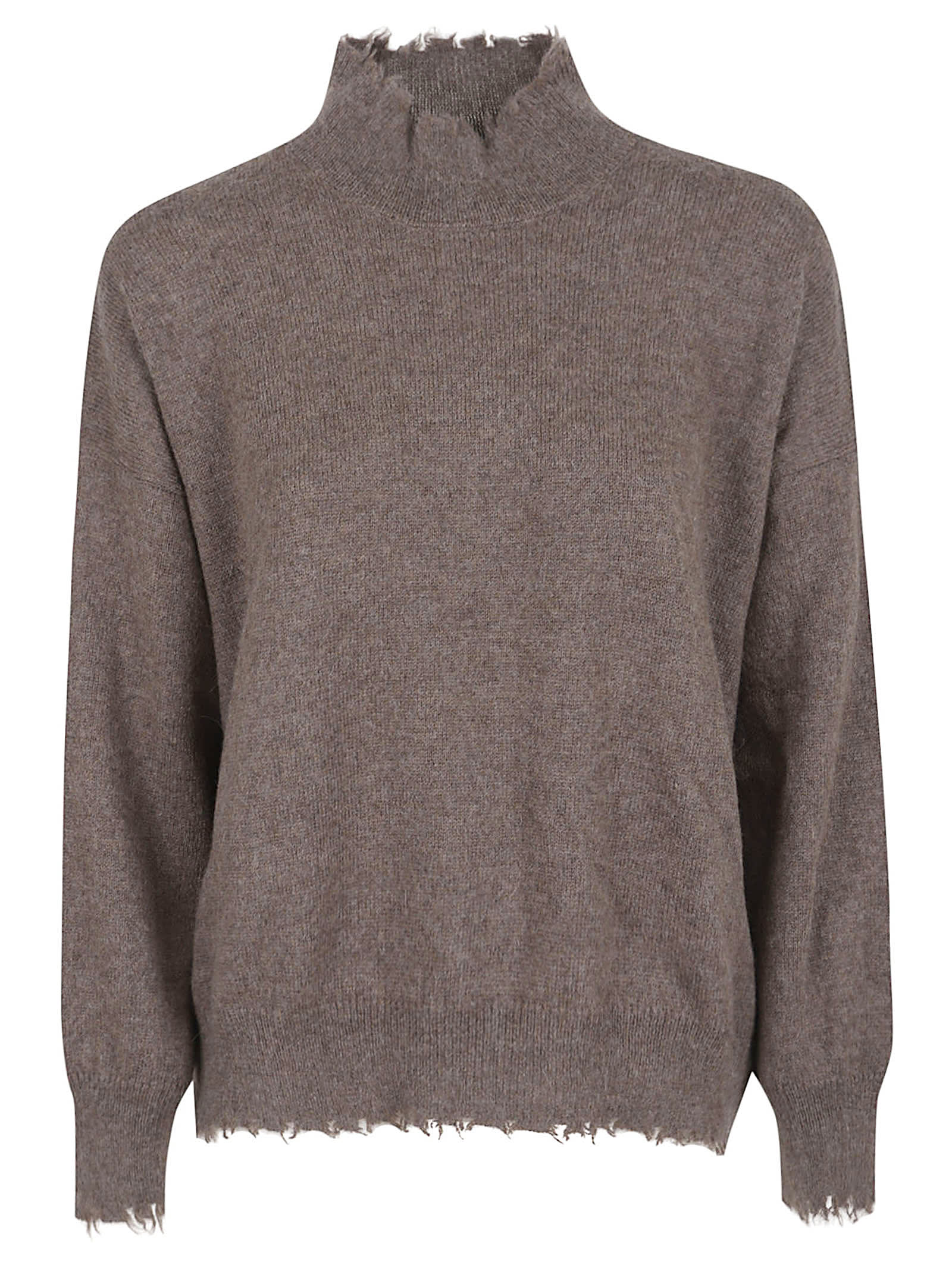Antonelli Turtleneck Long-sleeved Sweater In Brown