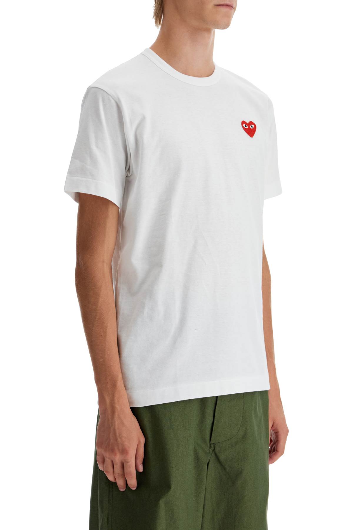 Shop Comme Des Garçons Play Heart Patch T-shirt With Seven