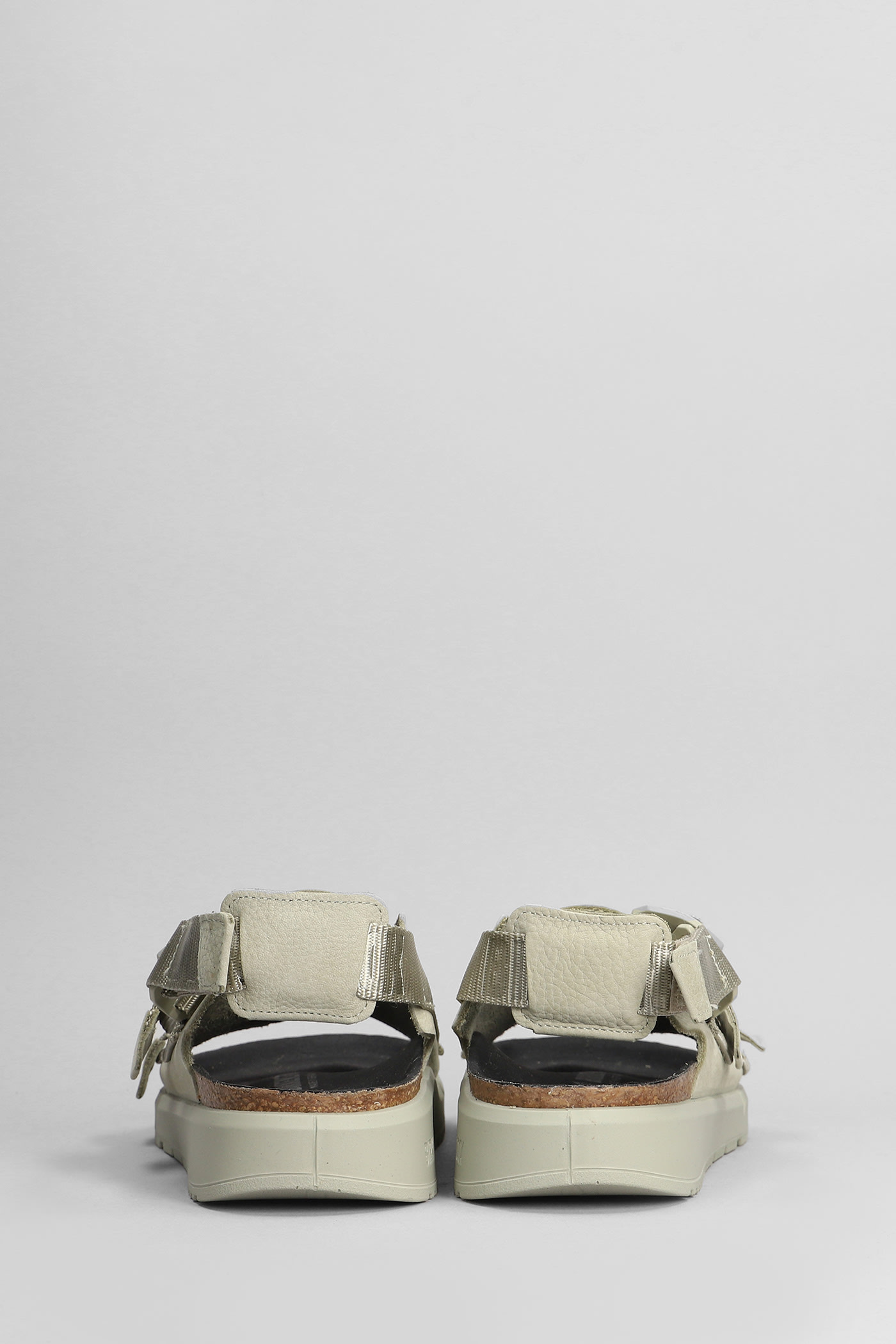 Birkenstock Shinjuku Slipper-mule In Green Leather In Multi