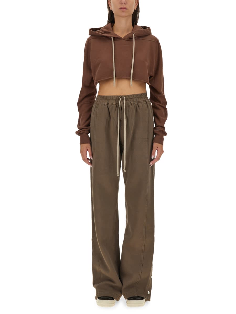 Shop Drkshdw Cropped Sweatshirt In Brown