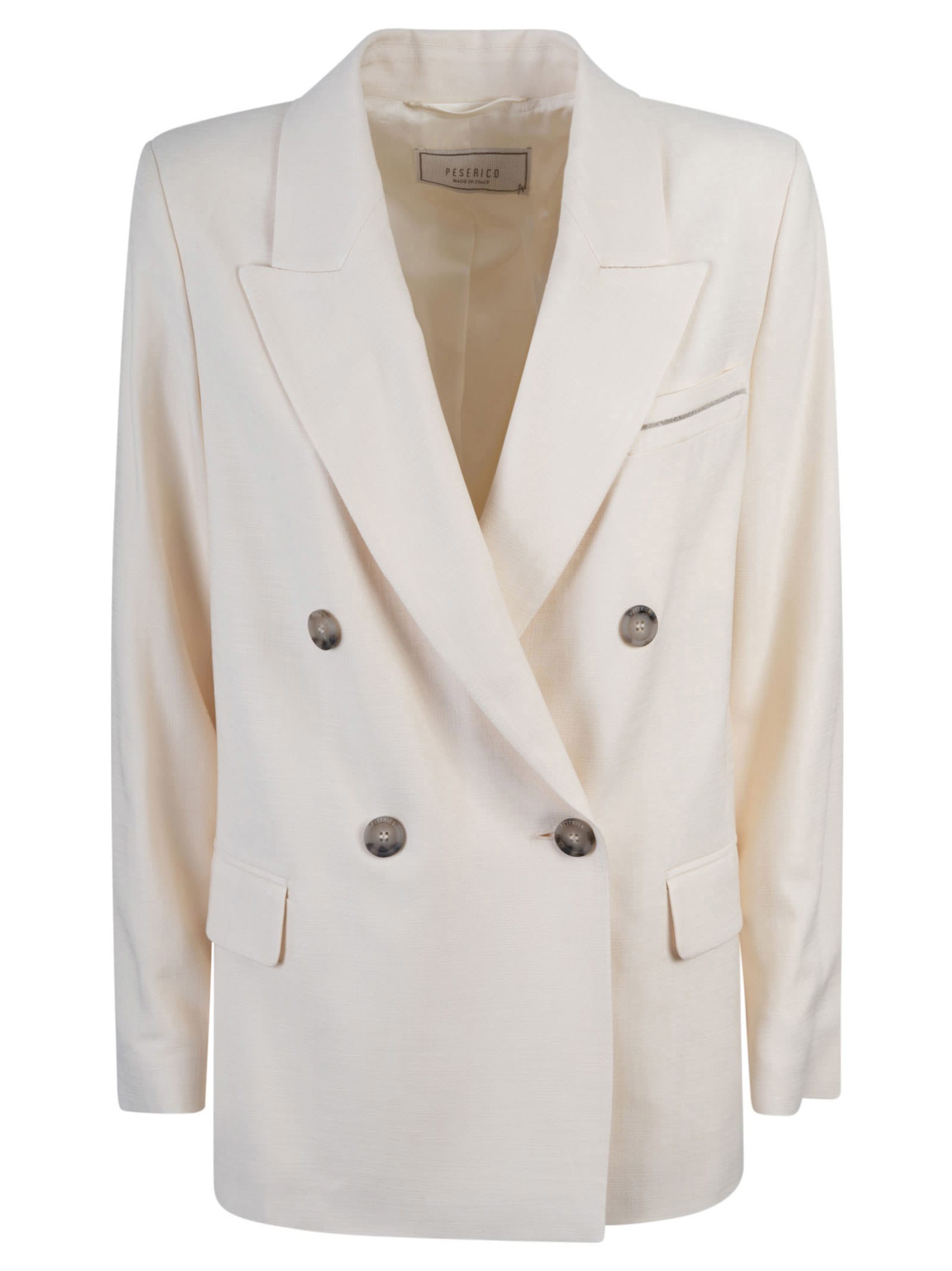 Shop Peserico Double-breasted Classic Blazer