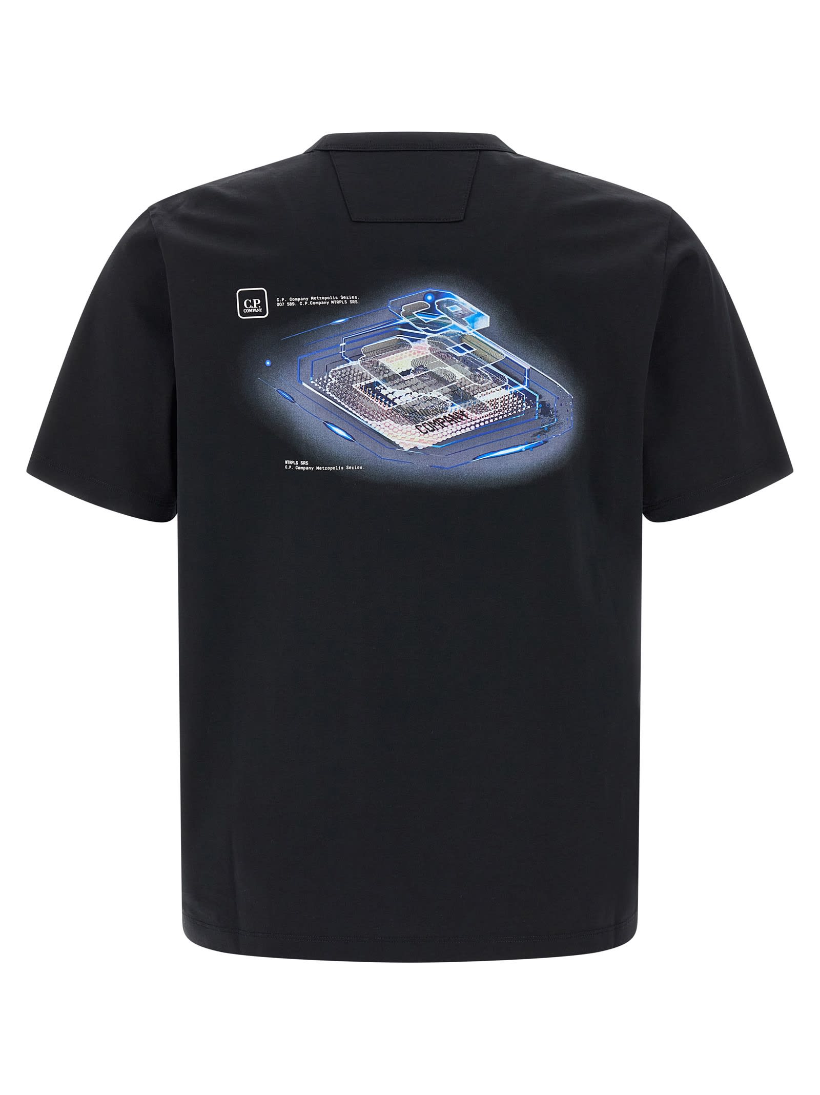 C.p. Company C.p.company Metropolis Series Mercerized Jersey T-shirt In Black