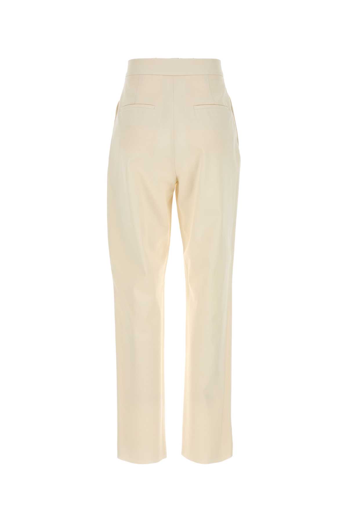 Max Mara High-waisted Cotton Dede Trousers In Brown