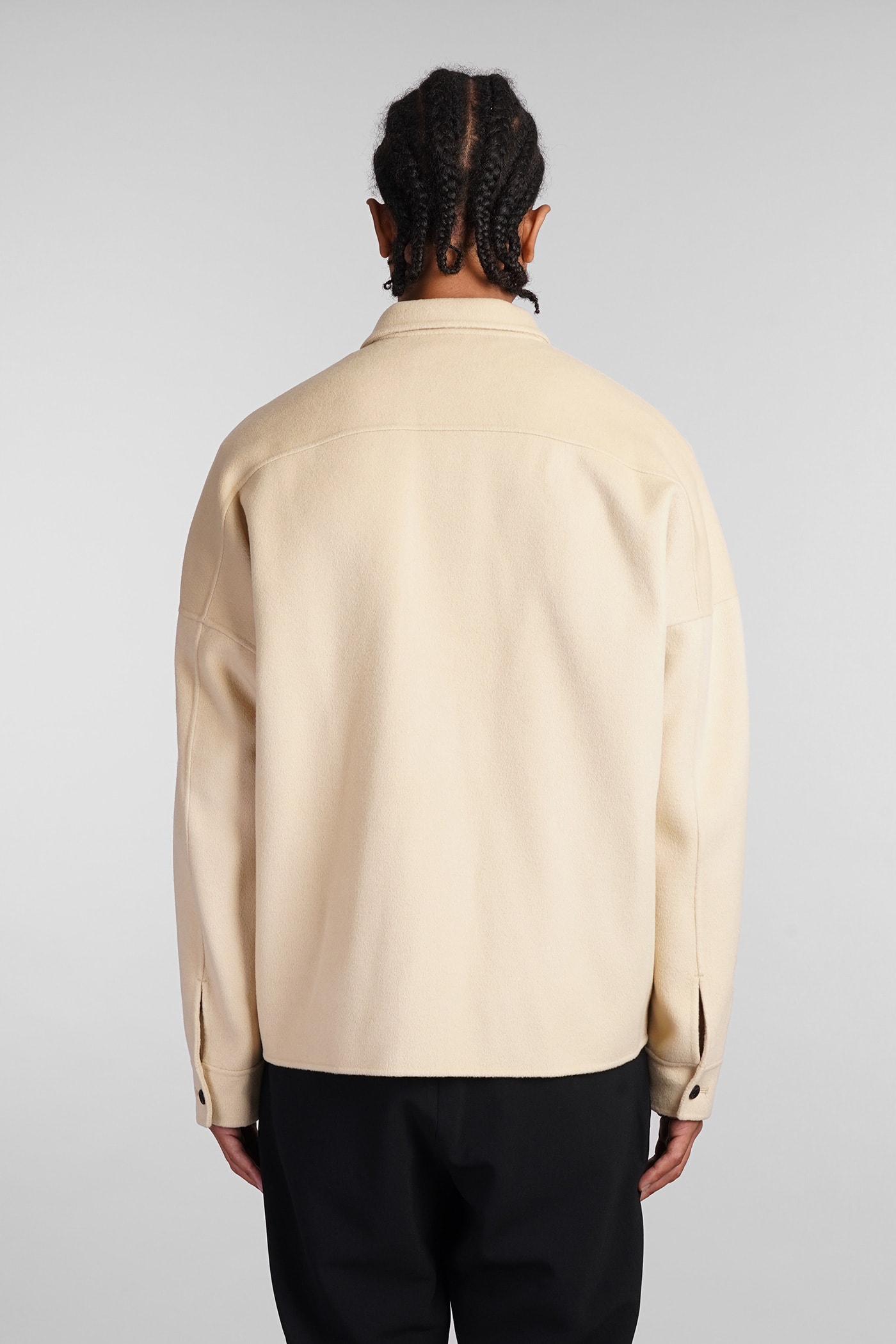 Shop Attachment Casual Jacket In Beige Wool