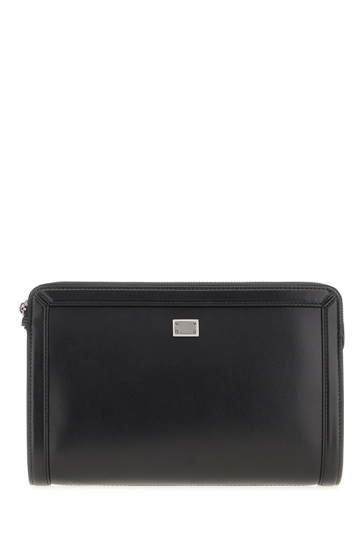 Shop Dolce & Gabbana Black Leather Clutch In Nero