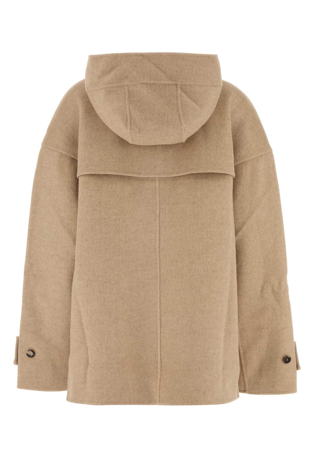 Jw Anderson Beige Wool Coat In Brown