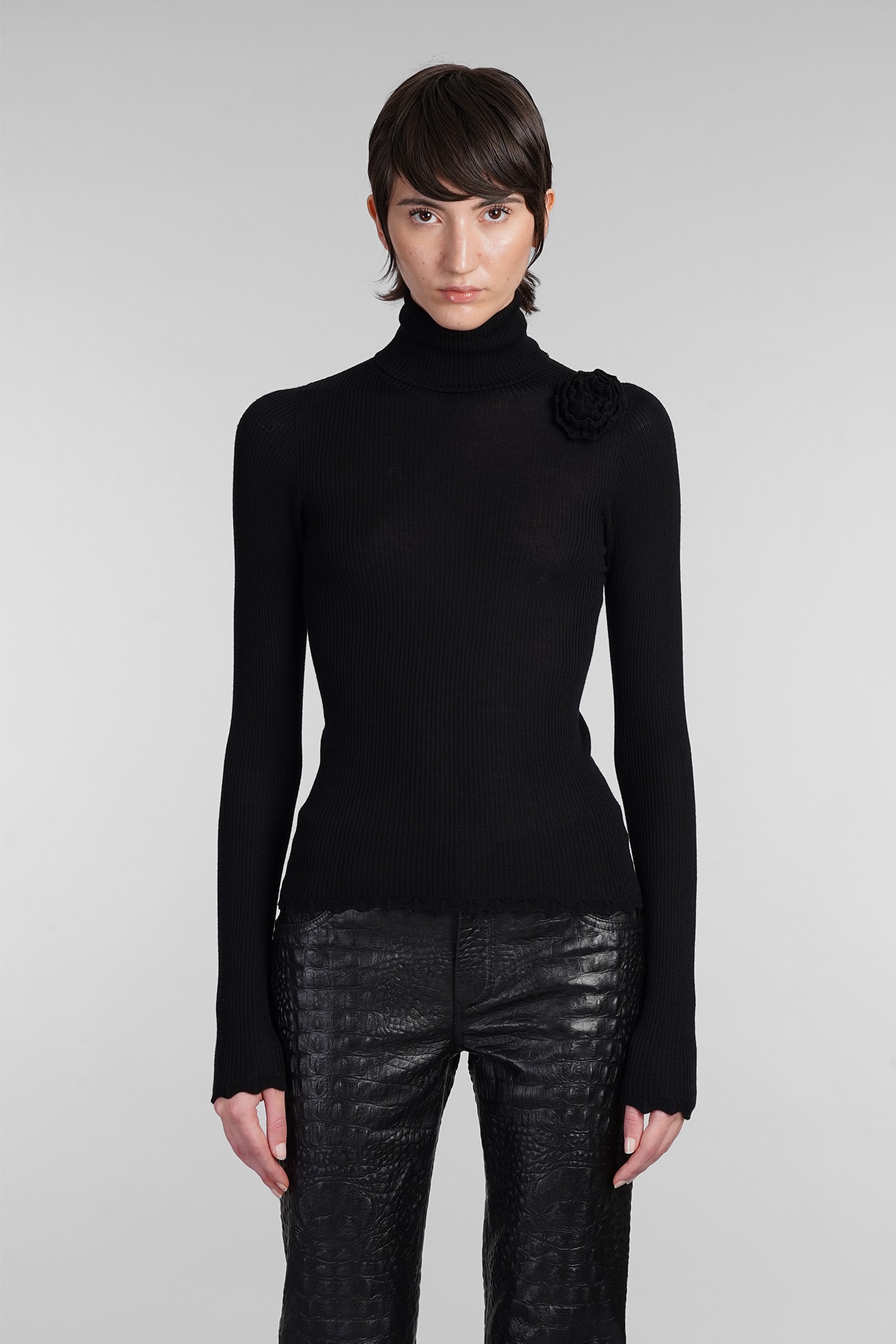 Shop Blumarine Knitwear In Black Wool