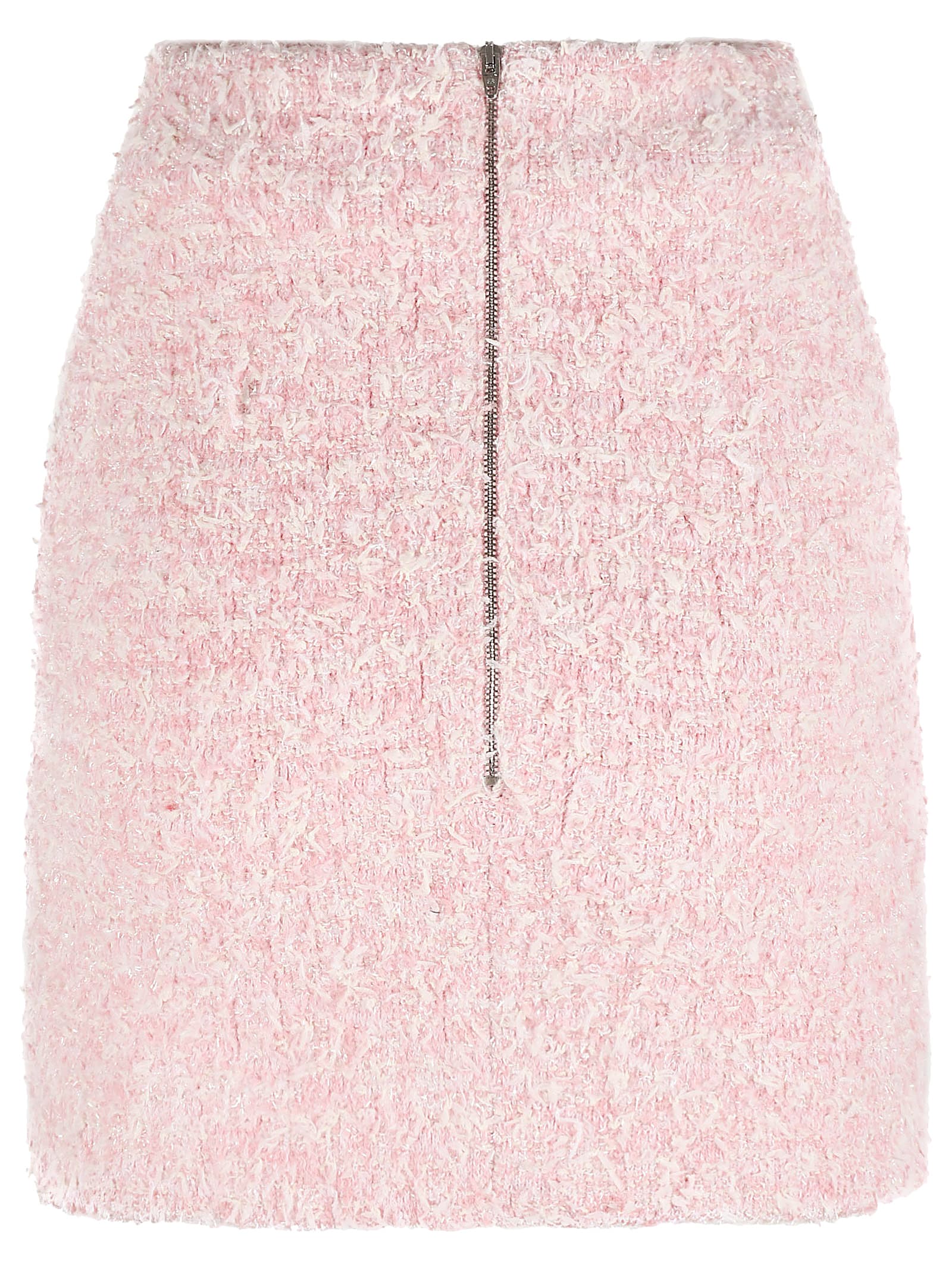 Shop Balenciaga Back Zip Short Skirt In Pink