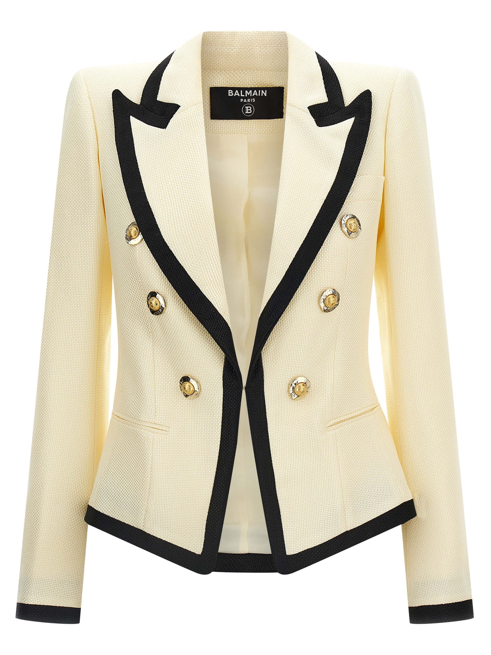 Balmain Maxi Shoulder Strap Blazer In Multi
