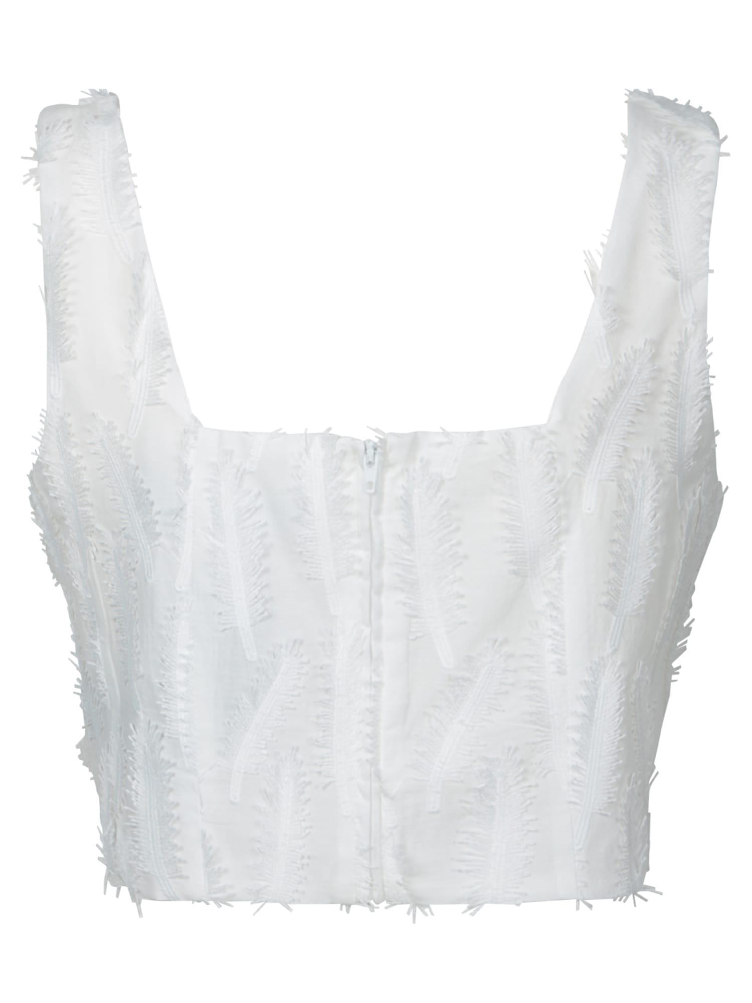 Shop Federica Tosi White Leaf Top