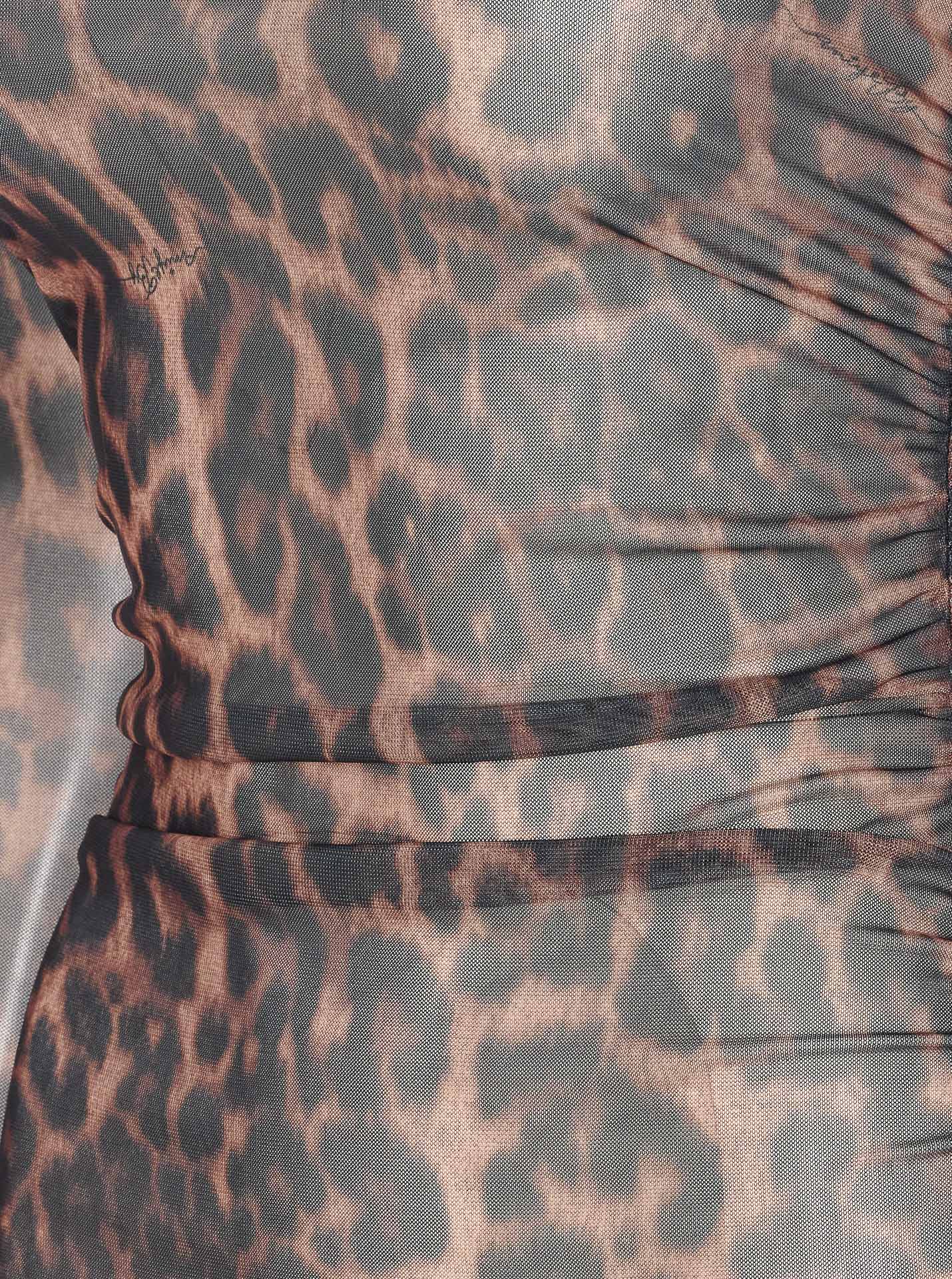 Aniye By Animal-print High-neck Top In Brown