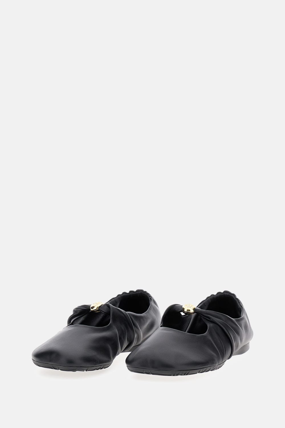 Loewe Women Pebble Ballerina In Nappa Leather In Black