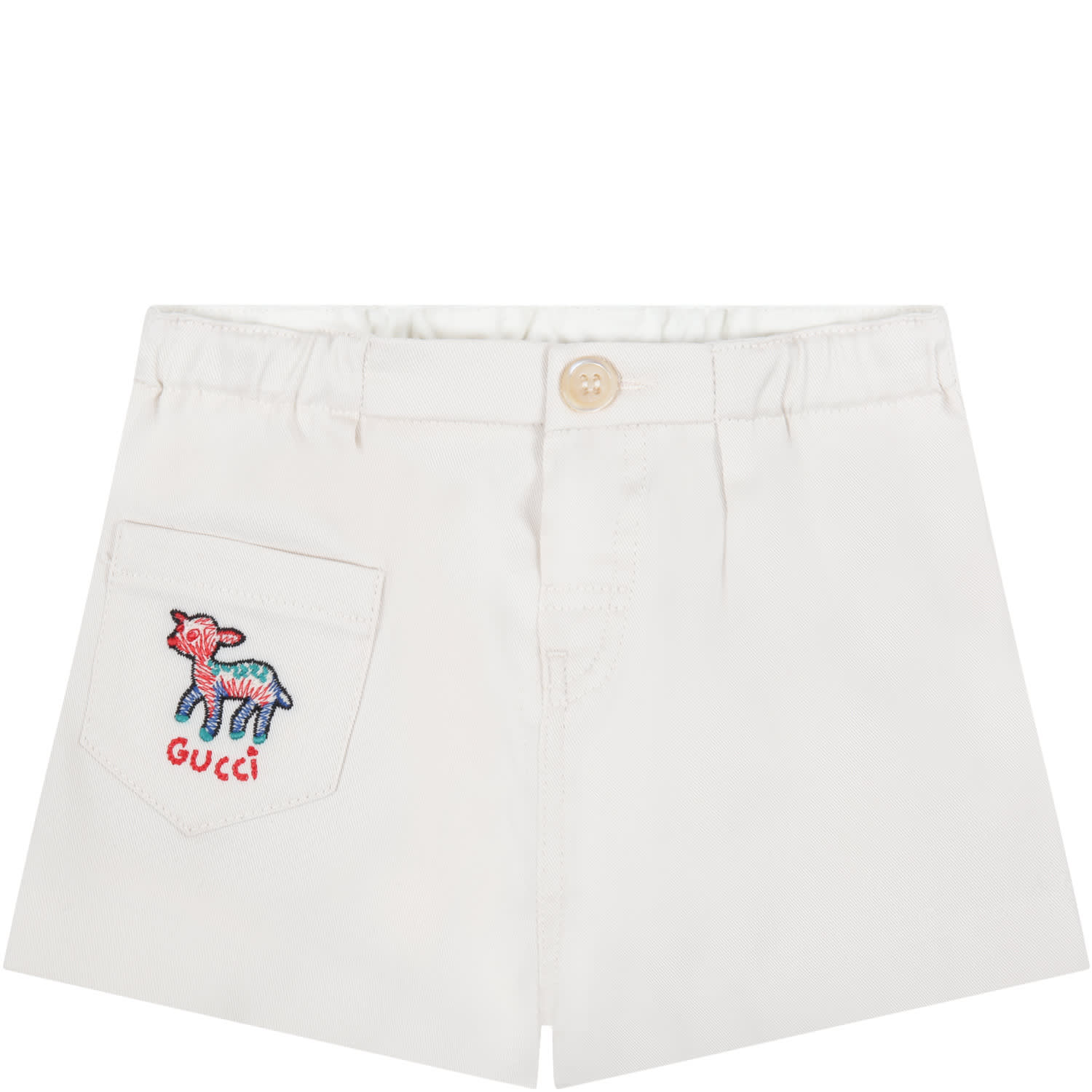 Gucci Ivory Short For Babyboy With Logo