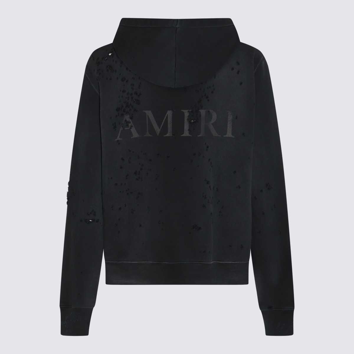 Shop Amiri Black Cotton Sweatshirt In Faded Black