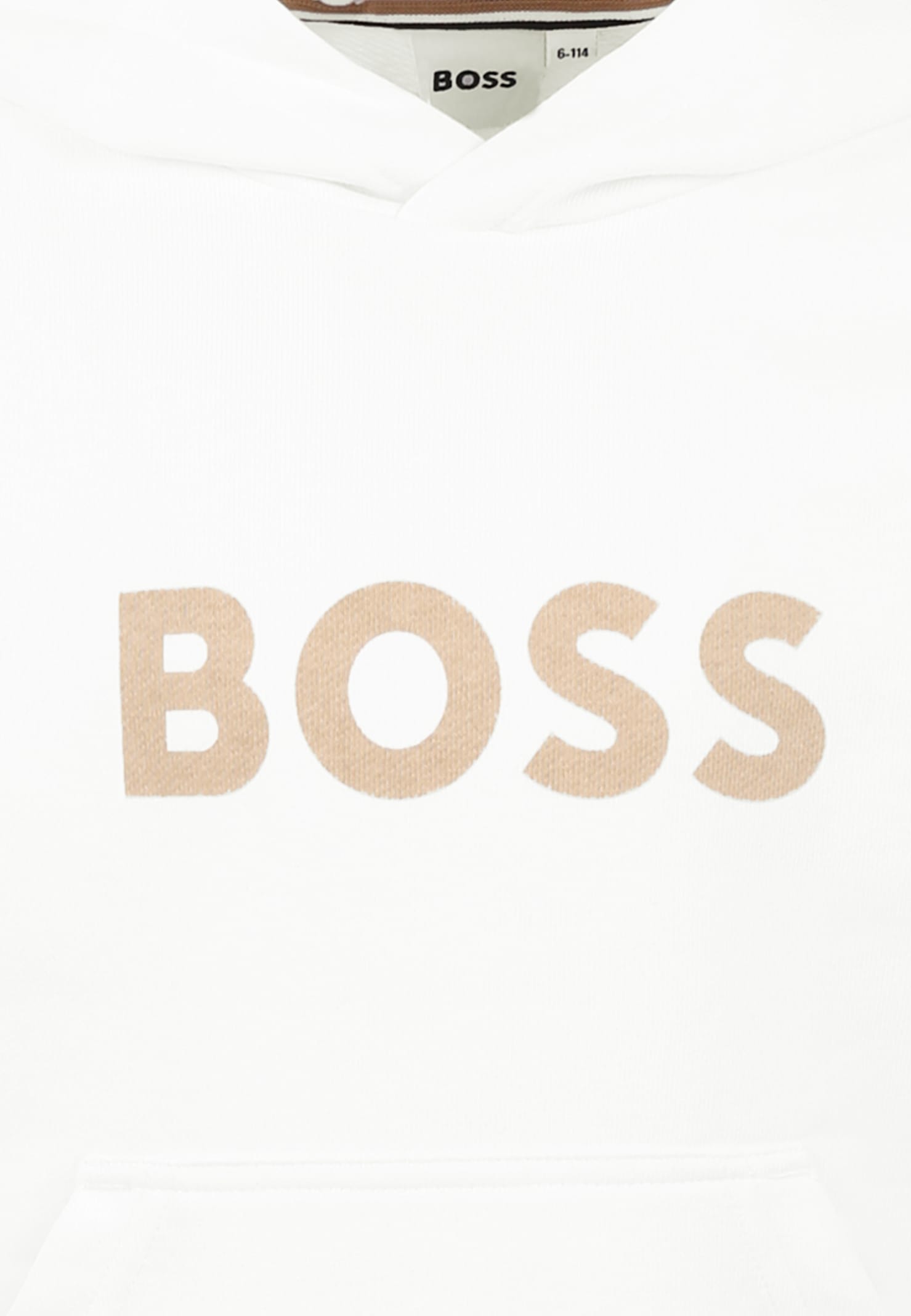Hugo Boss White Sweatshirt For Boy With Logo In White