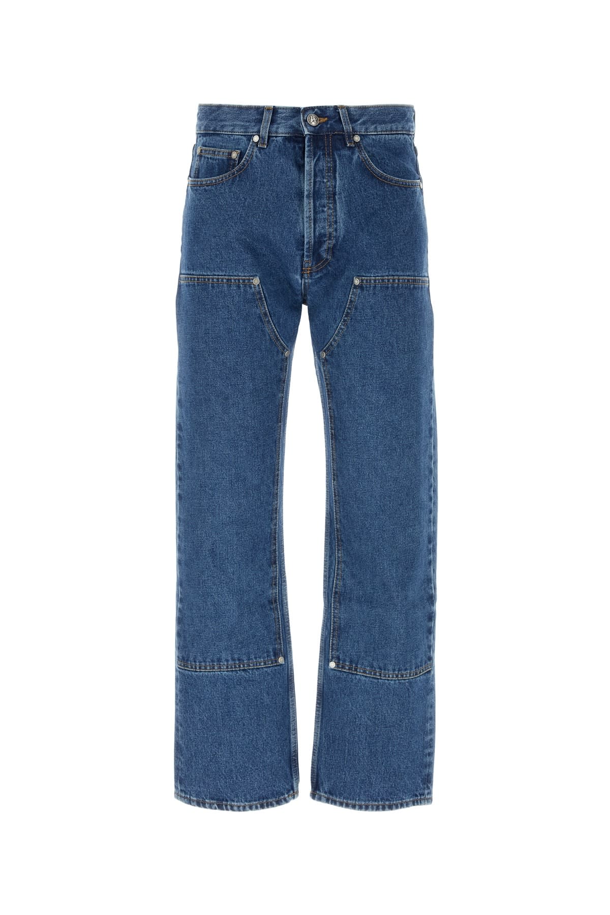 Shop Palm Angels Jeans In Lightbluebla