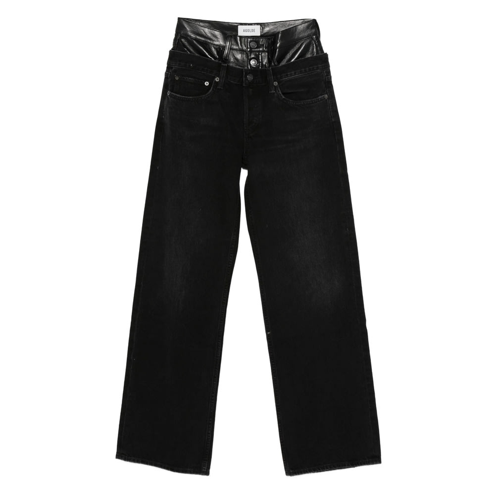 Agolde Straight-leg Jeans In Black