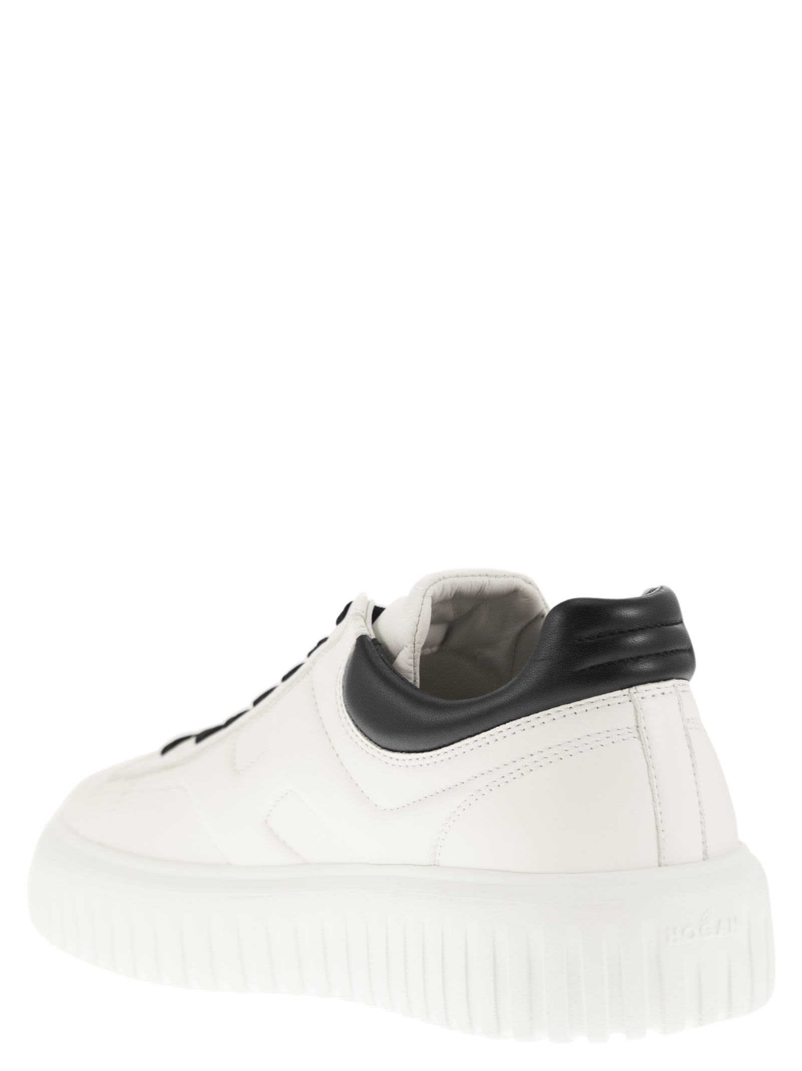 Shop Hogan H-stripes - Sneakers In White/black