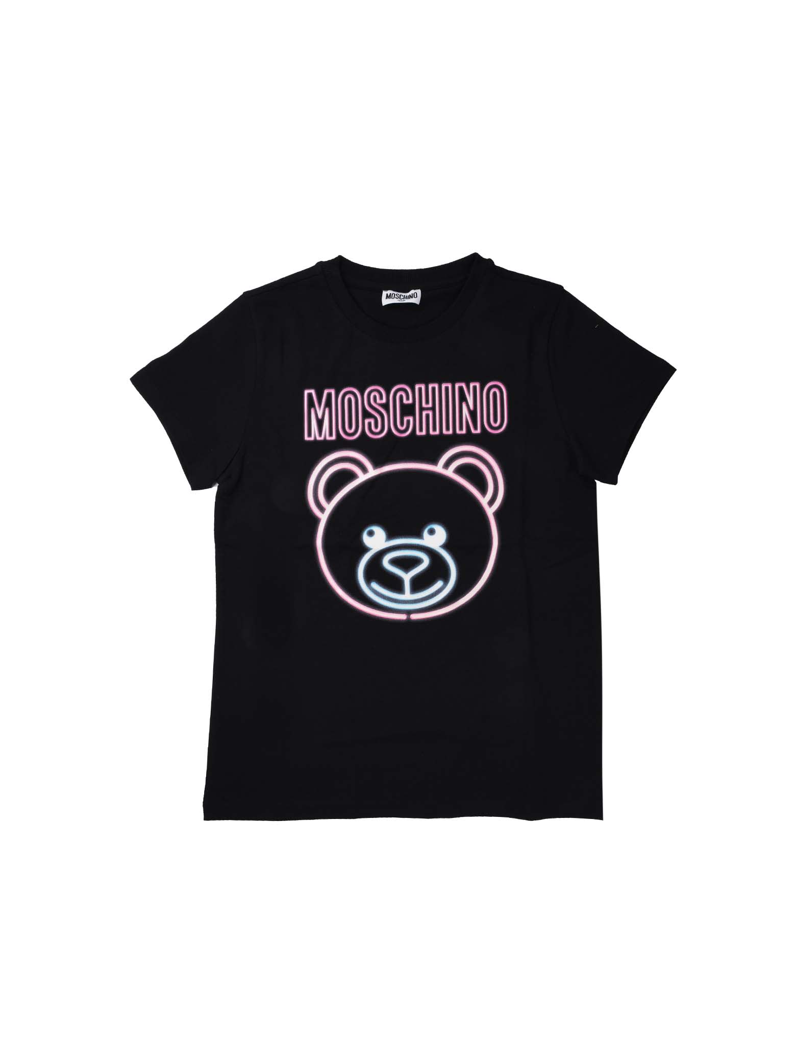 Moschino Black Short Sleeve T Shirt With Ors Shape