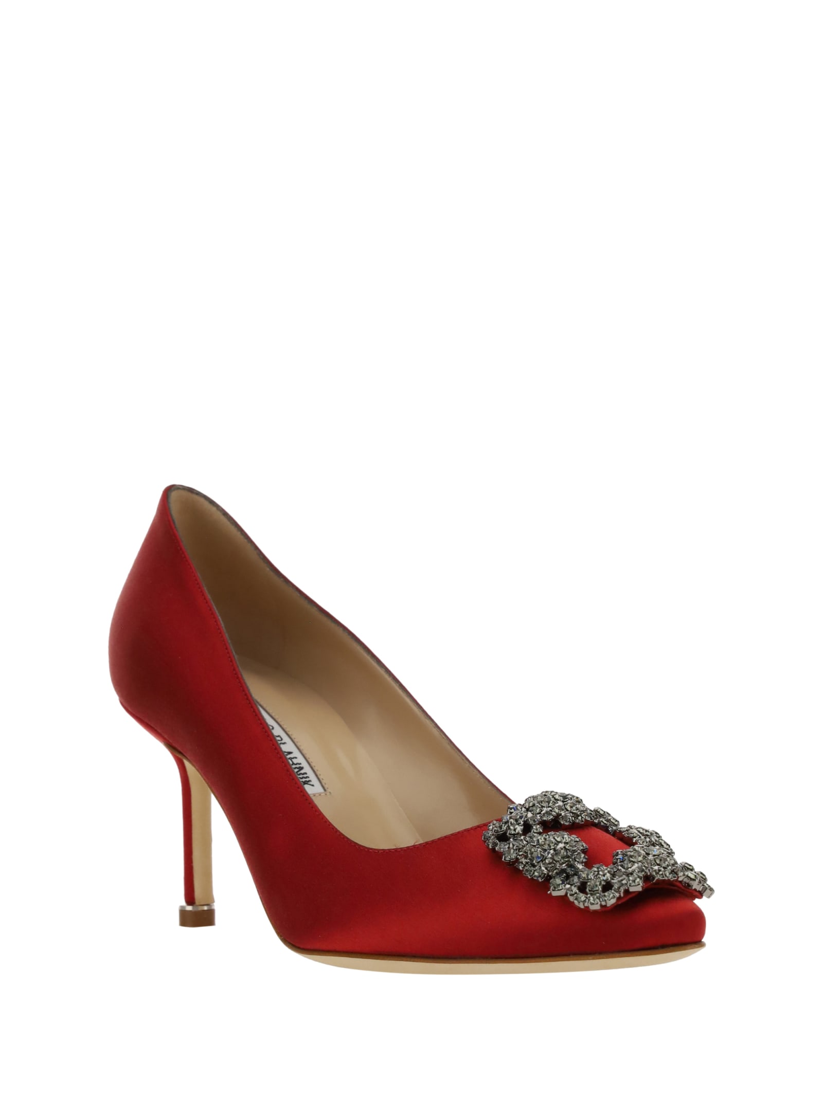 Shop Manolo Blahnik Hangisi Pumps In Dred