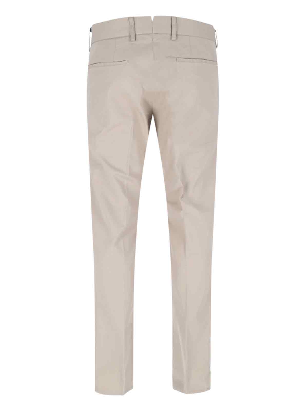 Incotex Tailored Trousers With Pockets And Loops In Beige