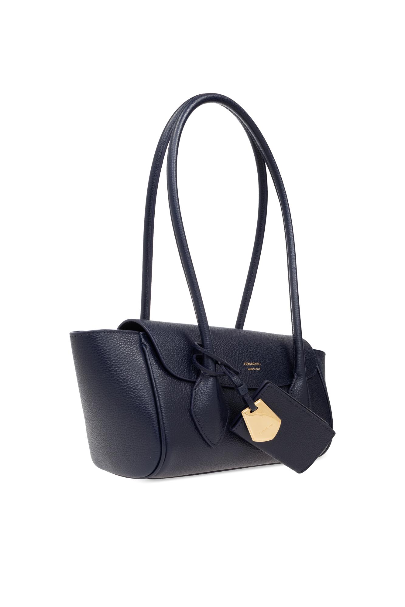 Shop Ferragamo Firenze Shoulder Bag In Blue