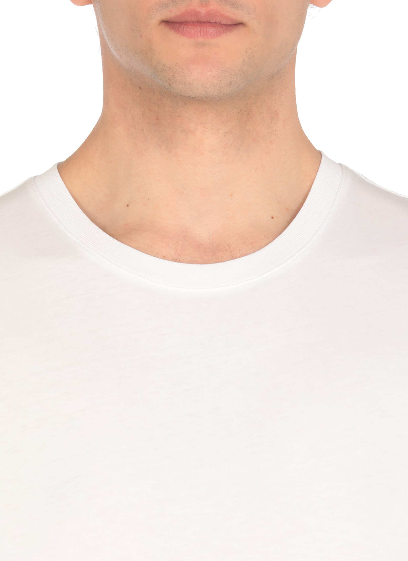 Fay Logo-patch Cotton T-shirt In White