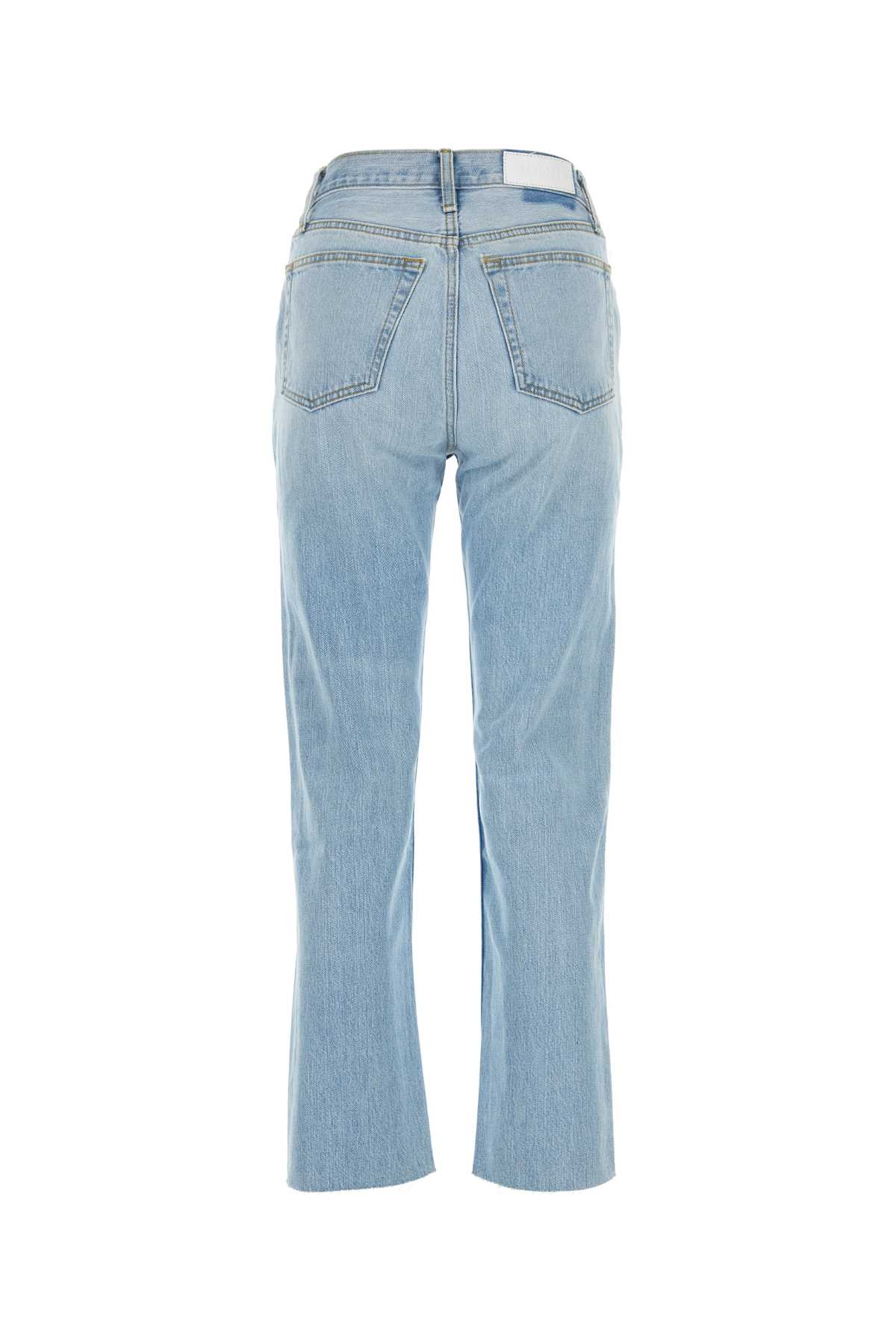 Re/done Denim Jeans In Surfbluedestroyed