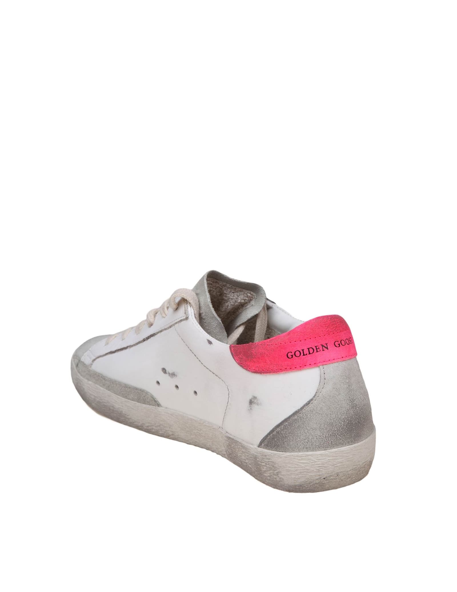 Shop Golden Goose Super-star Sneakers In White And Silver Leather And Suede In White/ice