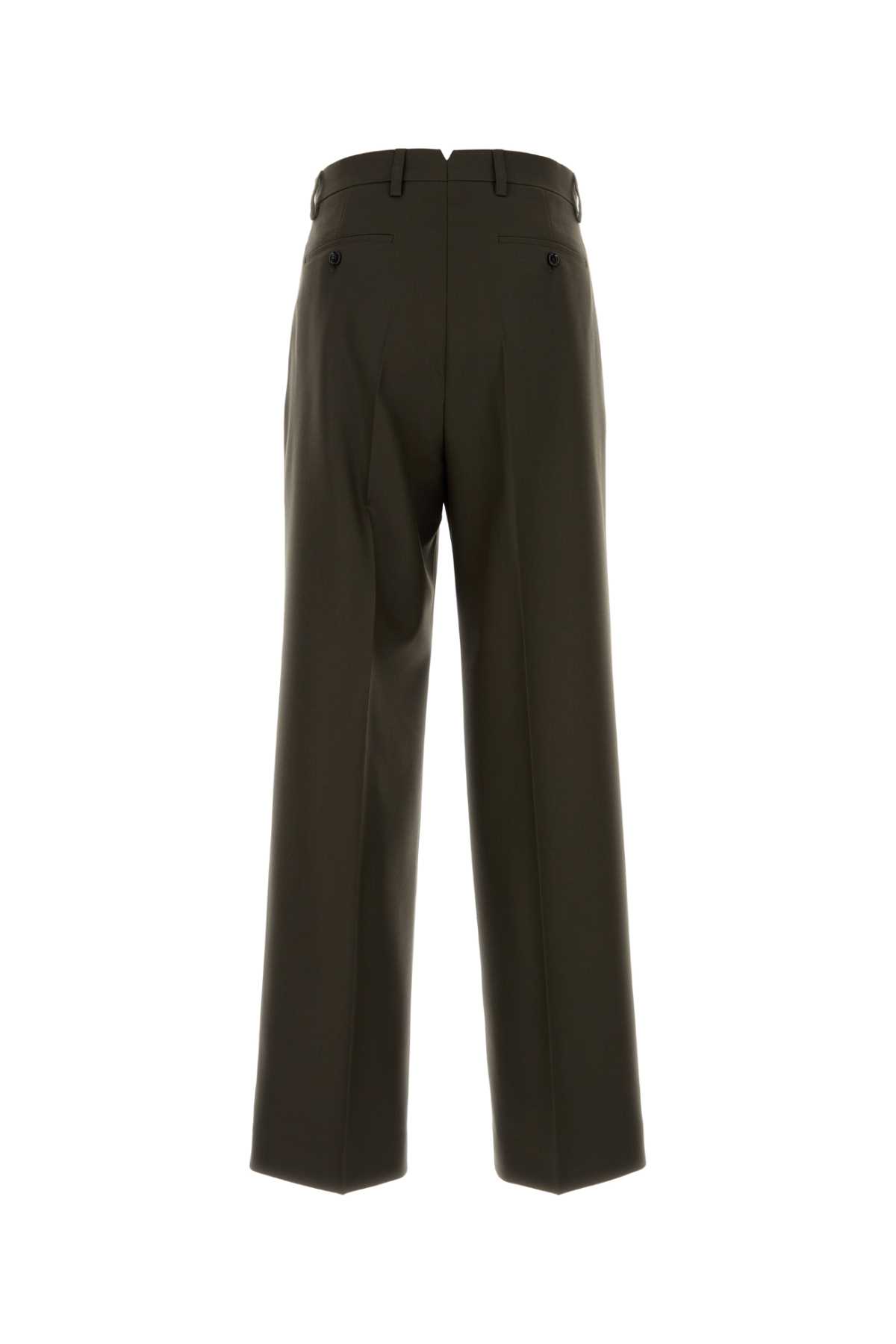 Shop Ami Alexandre Mattiussi Brown Wool Pant In Darkcoffee