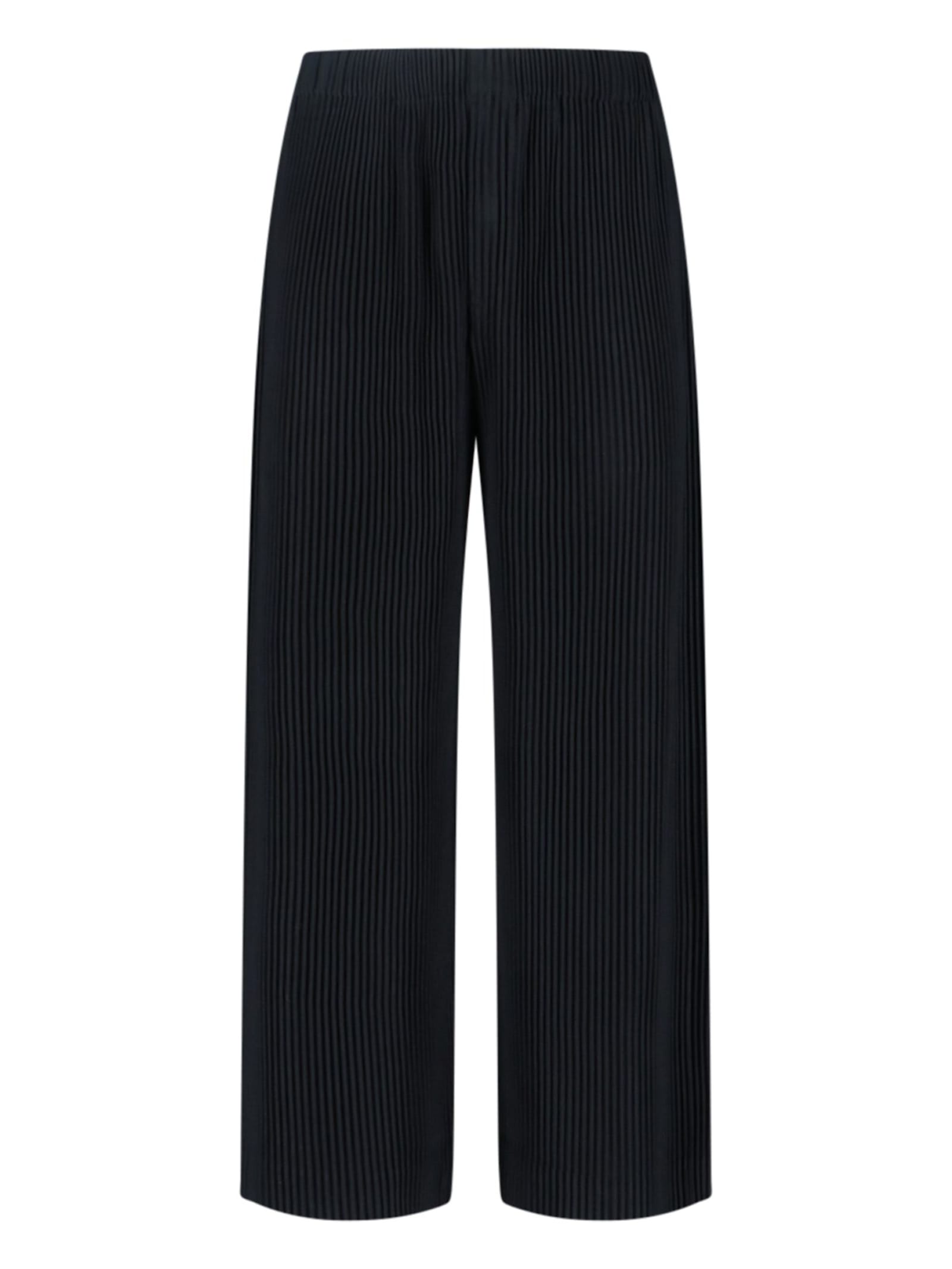 Issey Miyake Streight Leg Trousers In Blue