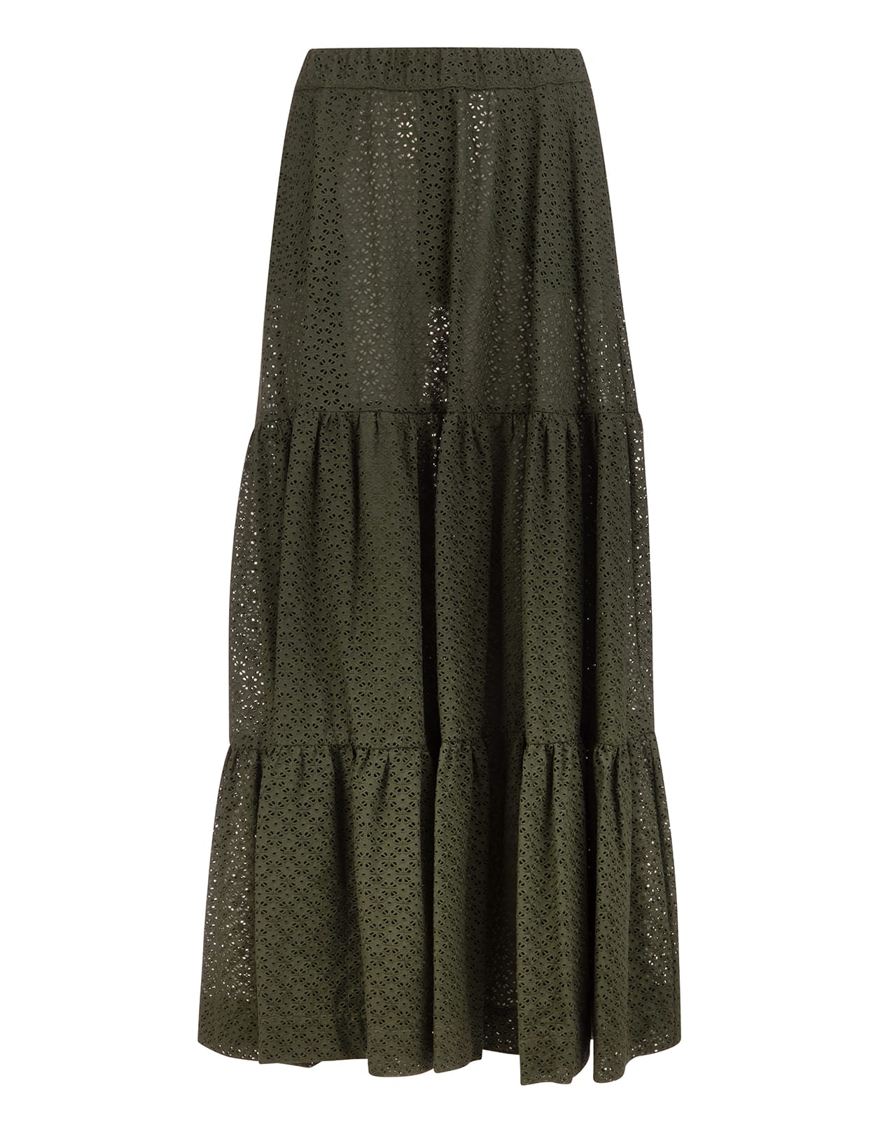 Parosh Military Green Cuba Long Skirt