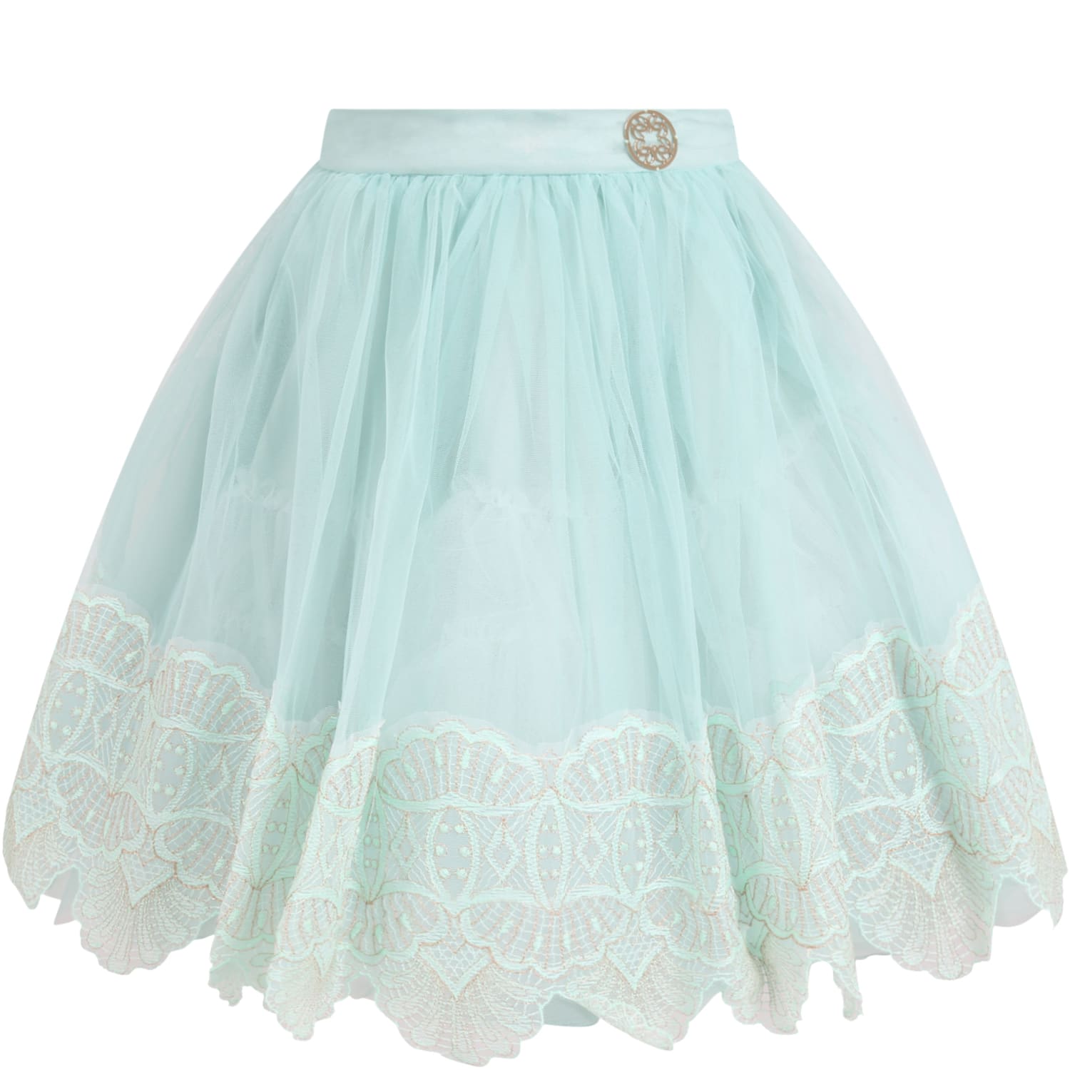 Elie Saab Aqua Green Skirt For Girl