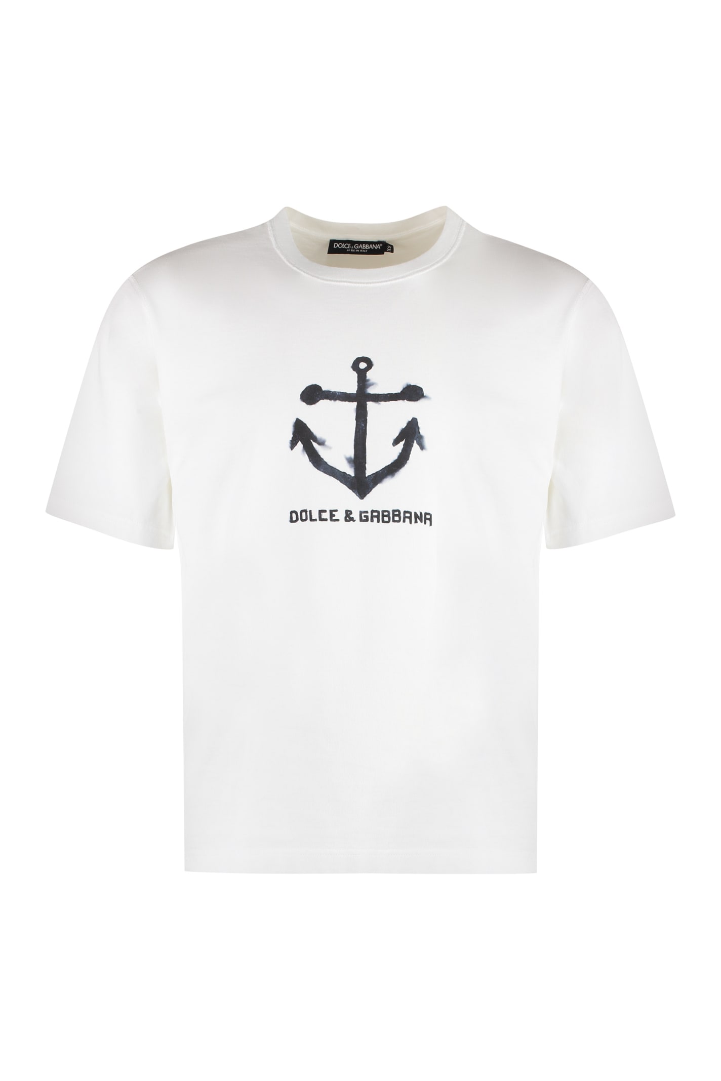 Shop Dolce & Gabbana Cotton Crew-neck T-shirt In White