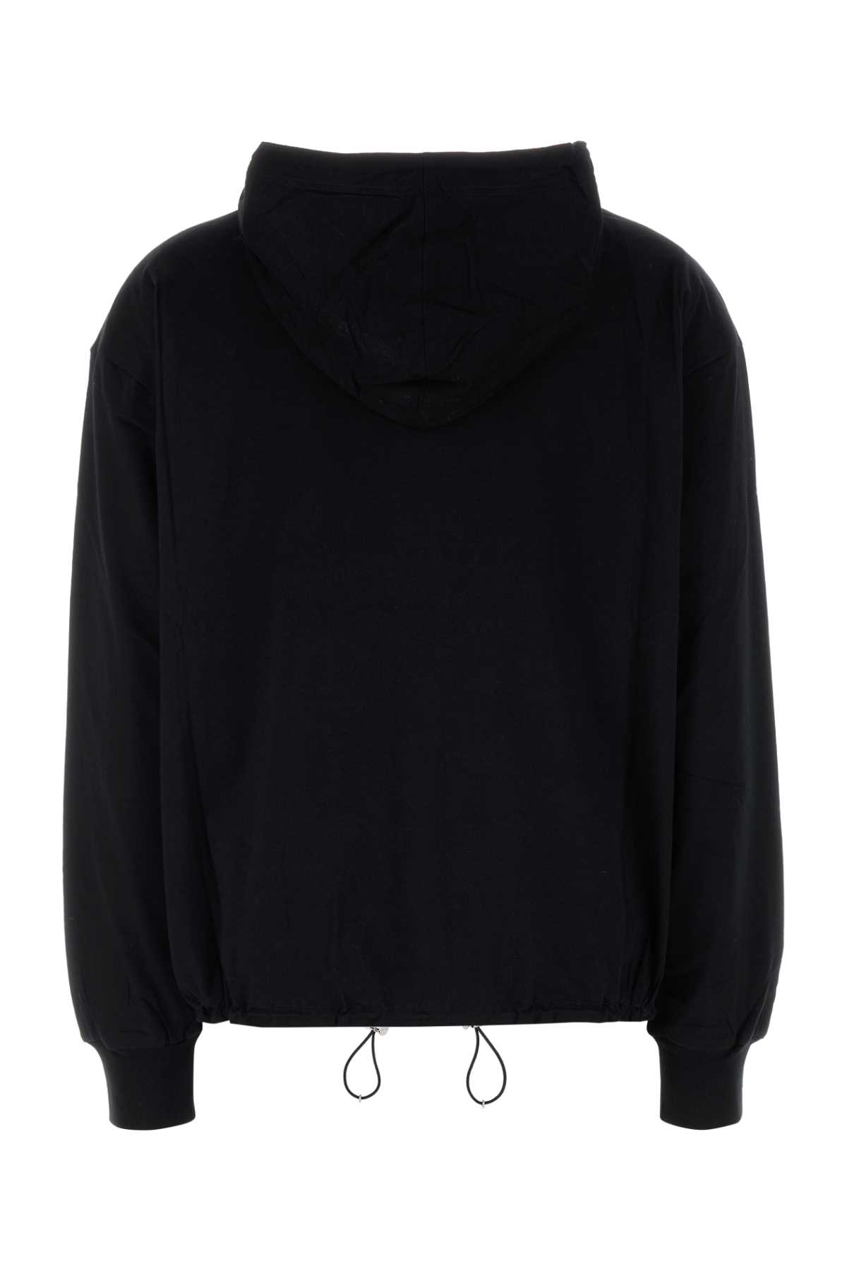 Prada Black Cotton Reversible Jacket In Black