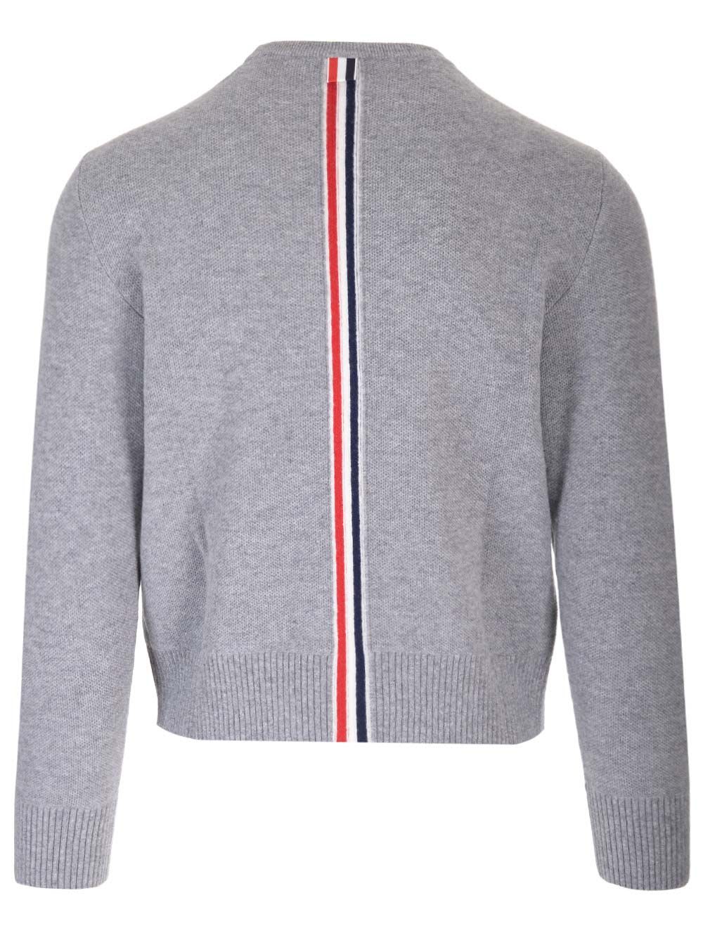 Shop Thom Browne Pique Sweater In Grey