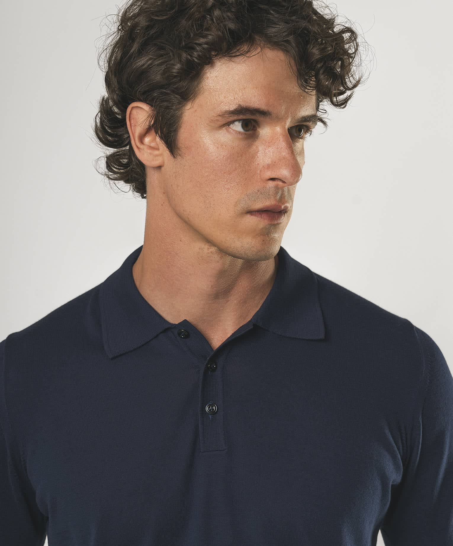 Larusmiani Ischia Polo Sweater In Navy