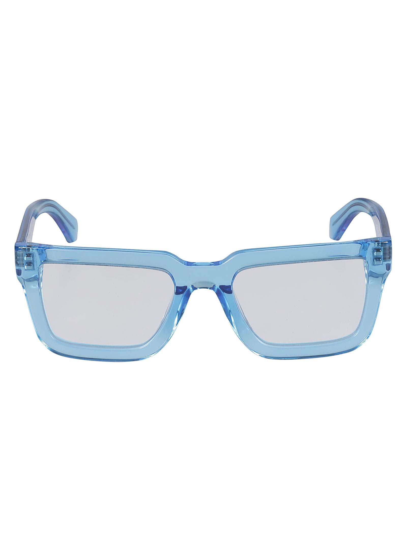 Off-White Optical Style 12 (Color: Light Crystal with Blue Block)