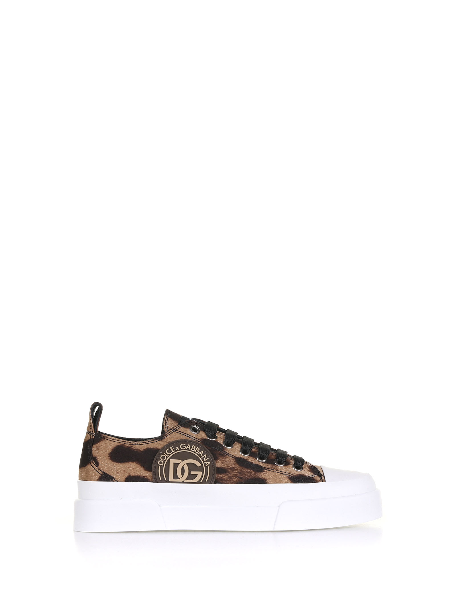 Dolce & Gabbana Leopard Sneaker With Logo