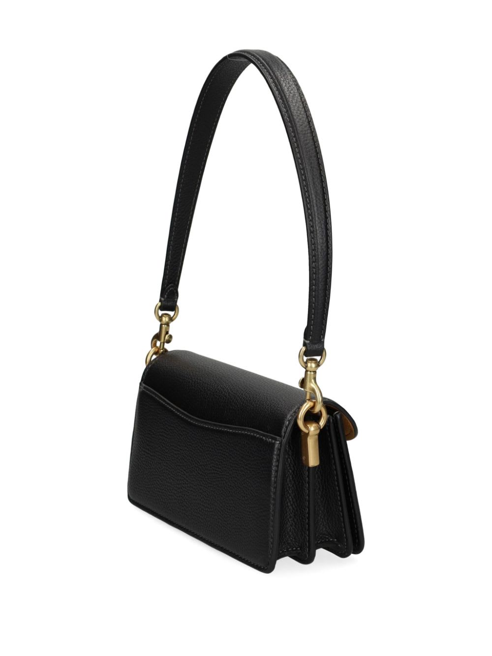 Coach Polished Pebble Leather Tabby Shoulder B In Black