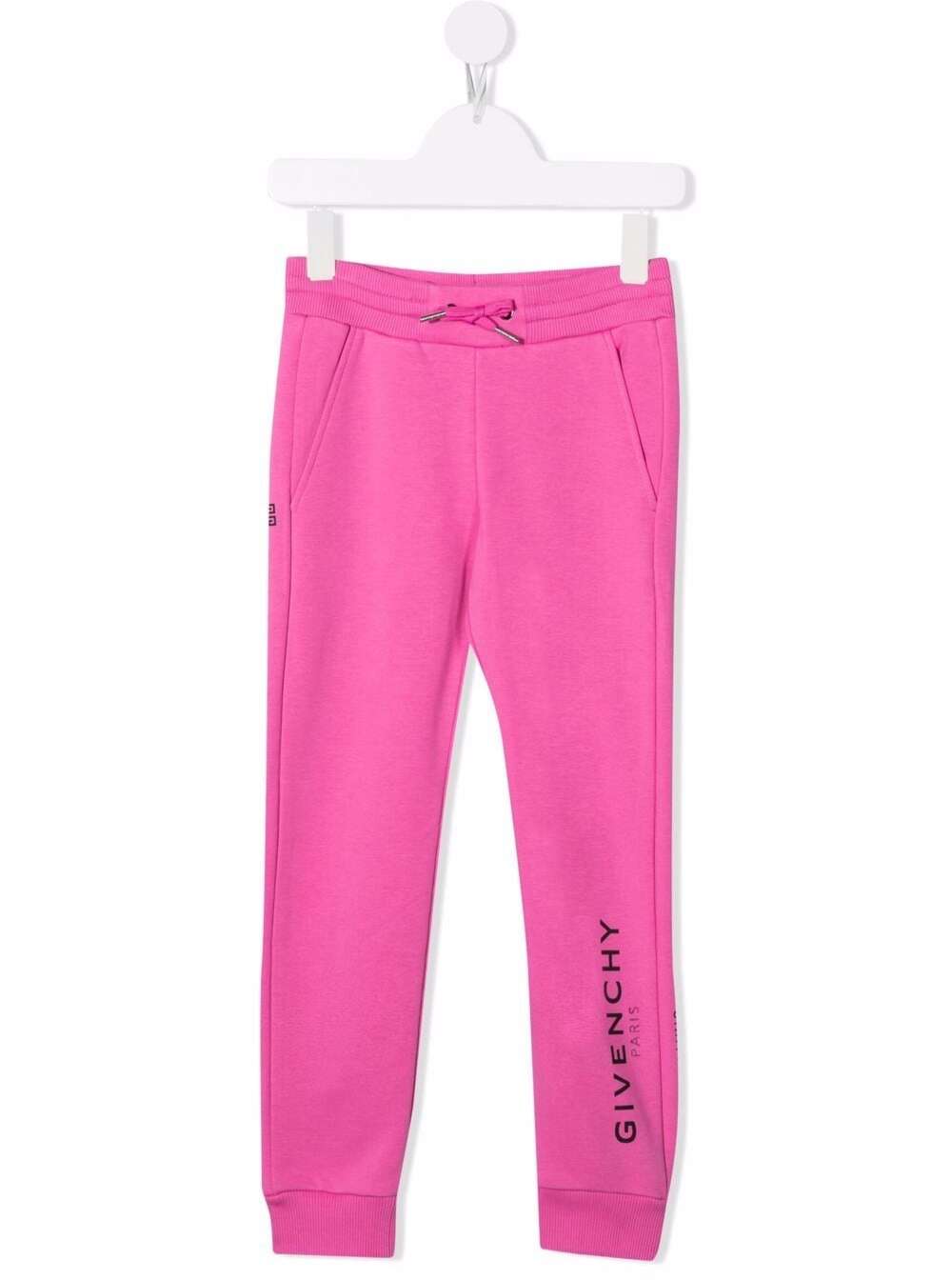 Givenchy Kids Girls Pink Cotton Jogger With Logo Print