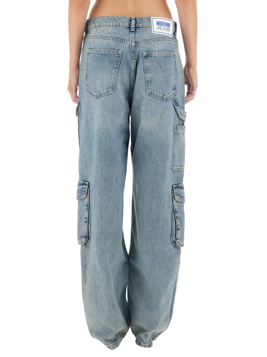 Shop M05ch1n0 Jeans Cargo Pants In Denim